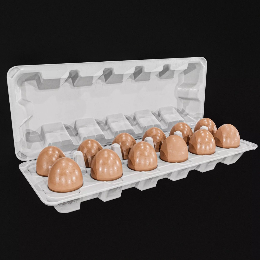 Eggs 3D Model – Low Poly Game Asset with PBR Textures, FBX - View 23