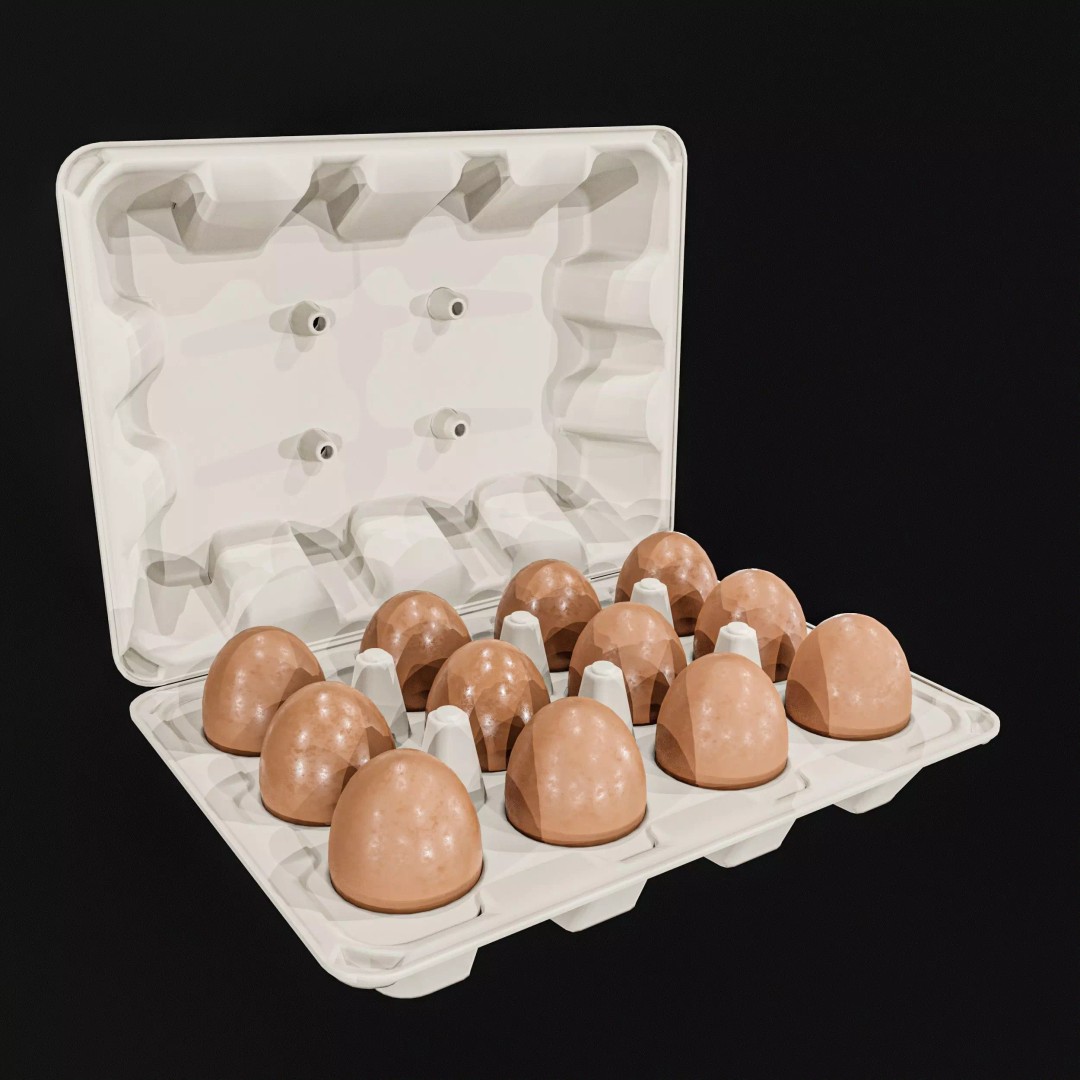 Eggs 3D Model – Low Poly Game Asset with PBR Textures, FBX - View 25