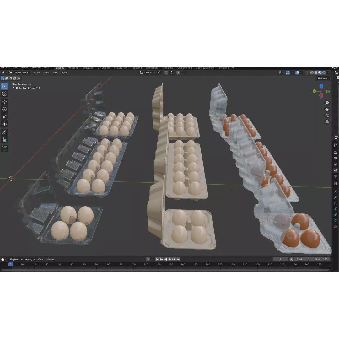 Eggs 3D Model – Low Poly Game Asset with PBR Textures, FBX - View 29