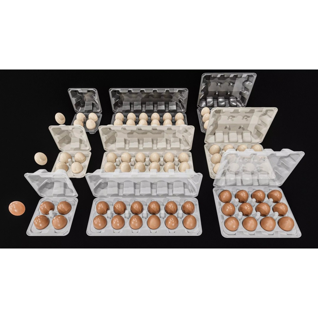 Eggs 3D Model – Low Poly Game Asset with PBR Textures, FBX - View 3