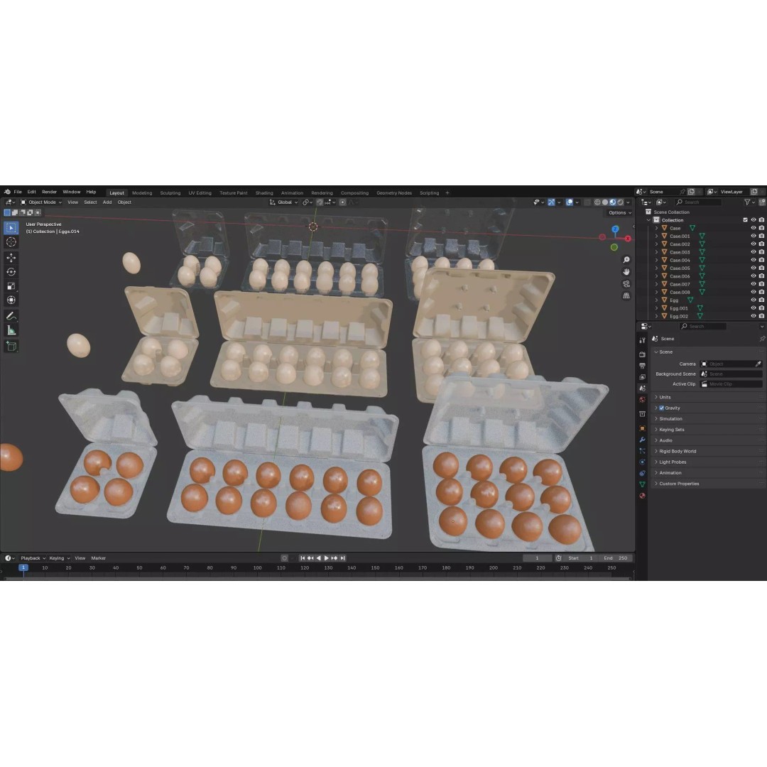 Eggs 3D Model – Low Poly Game Asset with PBR Textures, FBX - View 32