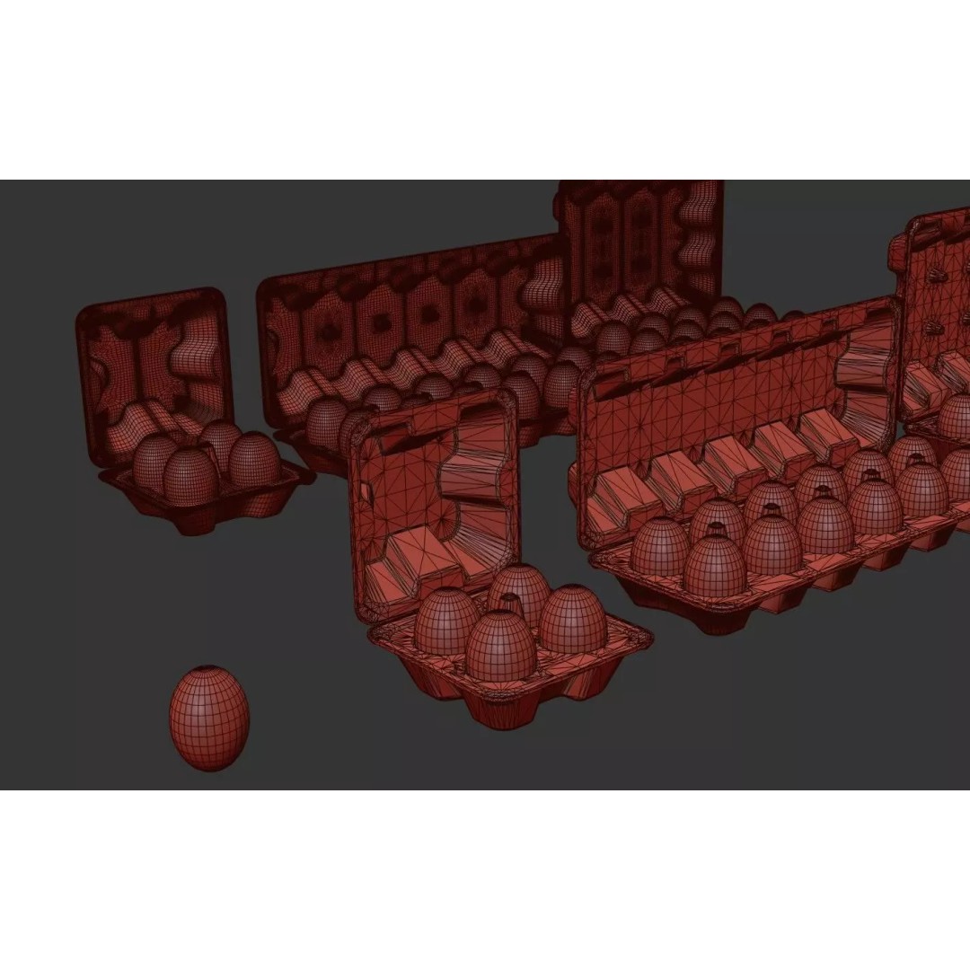 Eggs 3D Model – Low Poly Game Asset with PBR Textures, FBX - View 36