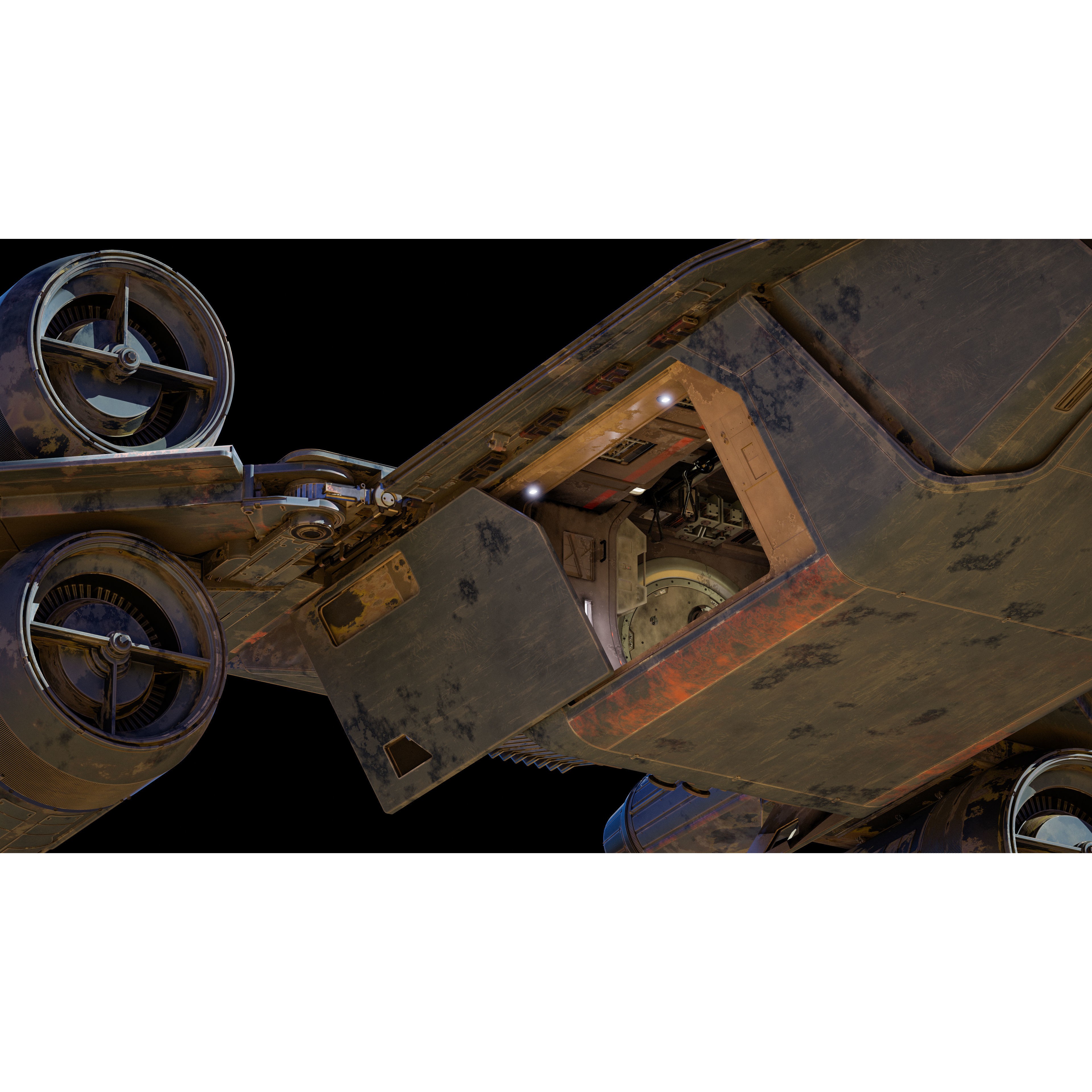 UT-60D U-Wing - Low-Poly Game-Ready 3D Model - View 10