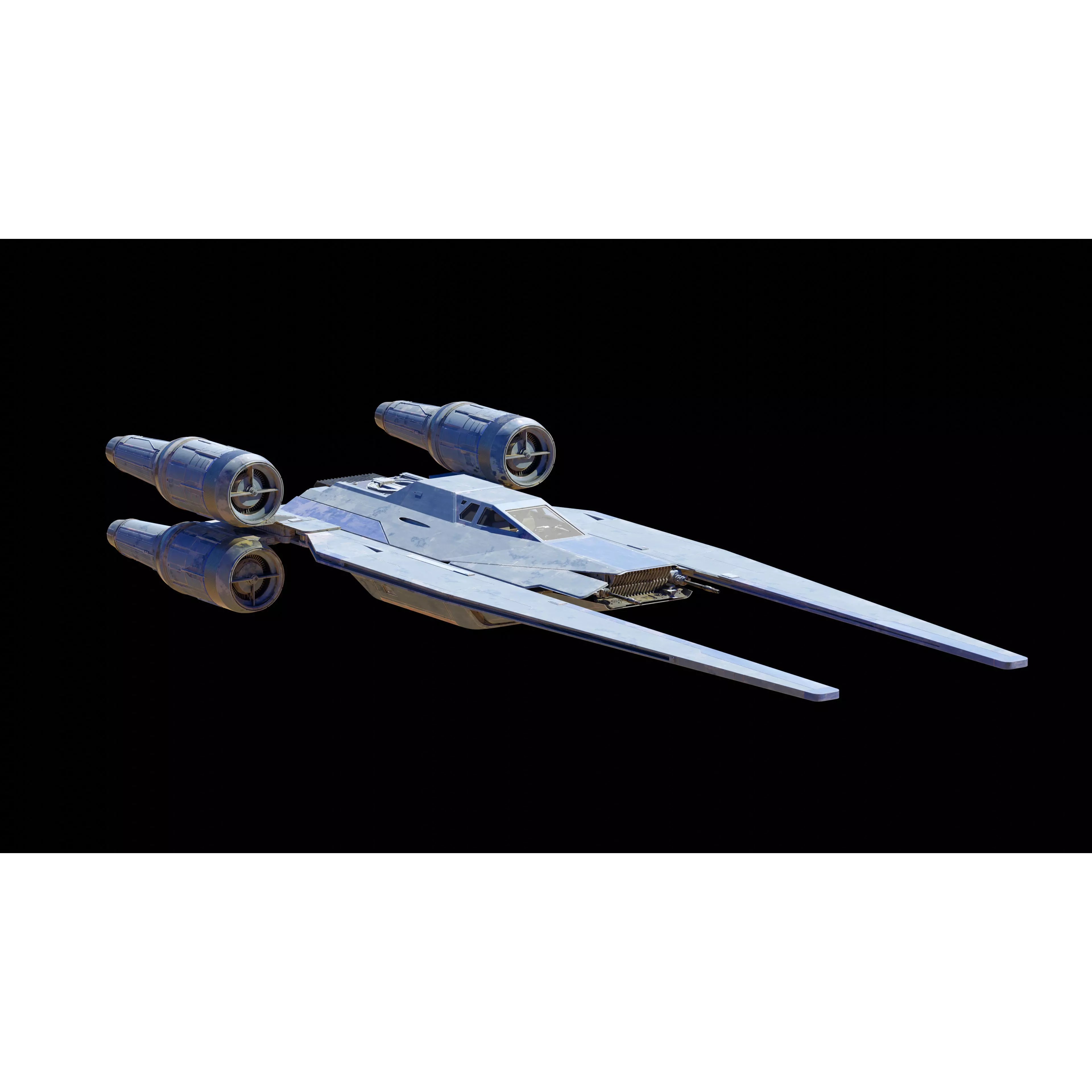 UT-60D U-Wing - Low-Poly Game-Ready 3D Model - View 2