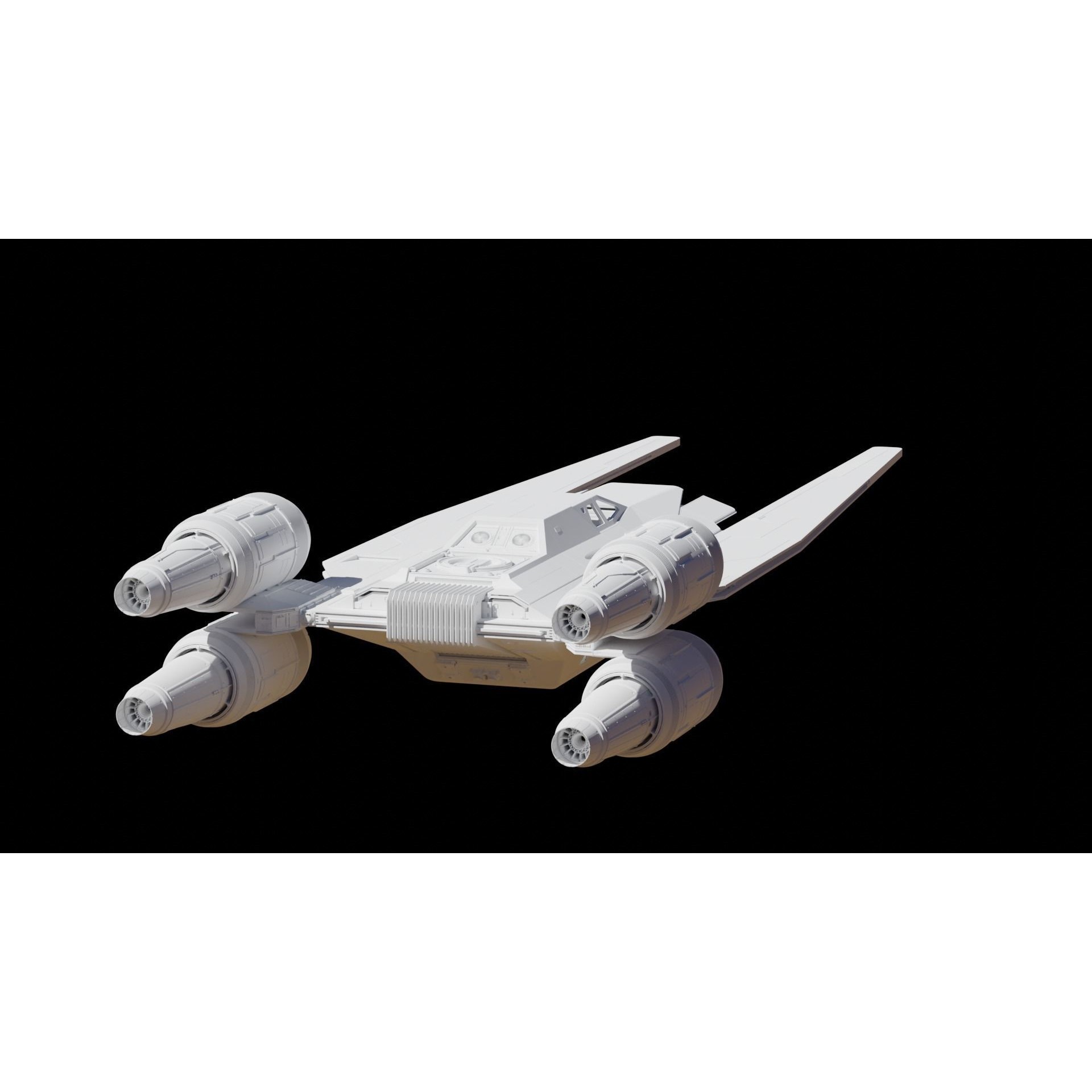 UT-60D U-Wing - Low-Poly Game-Ready 3D Model - View 25