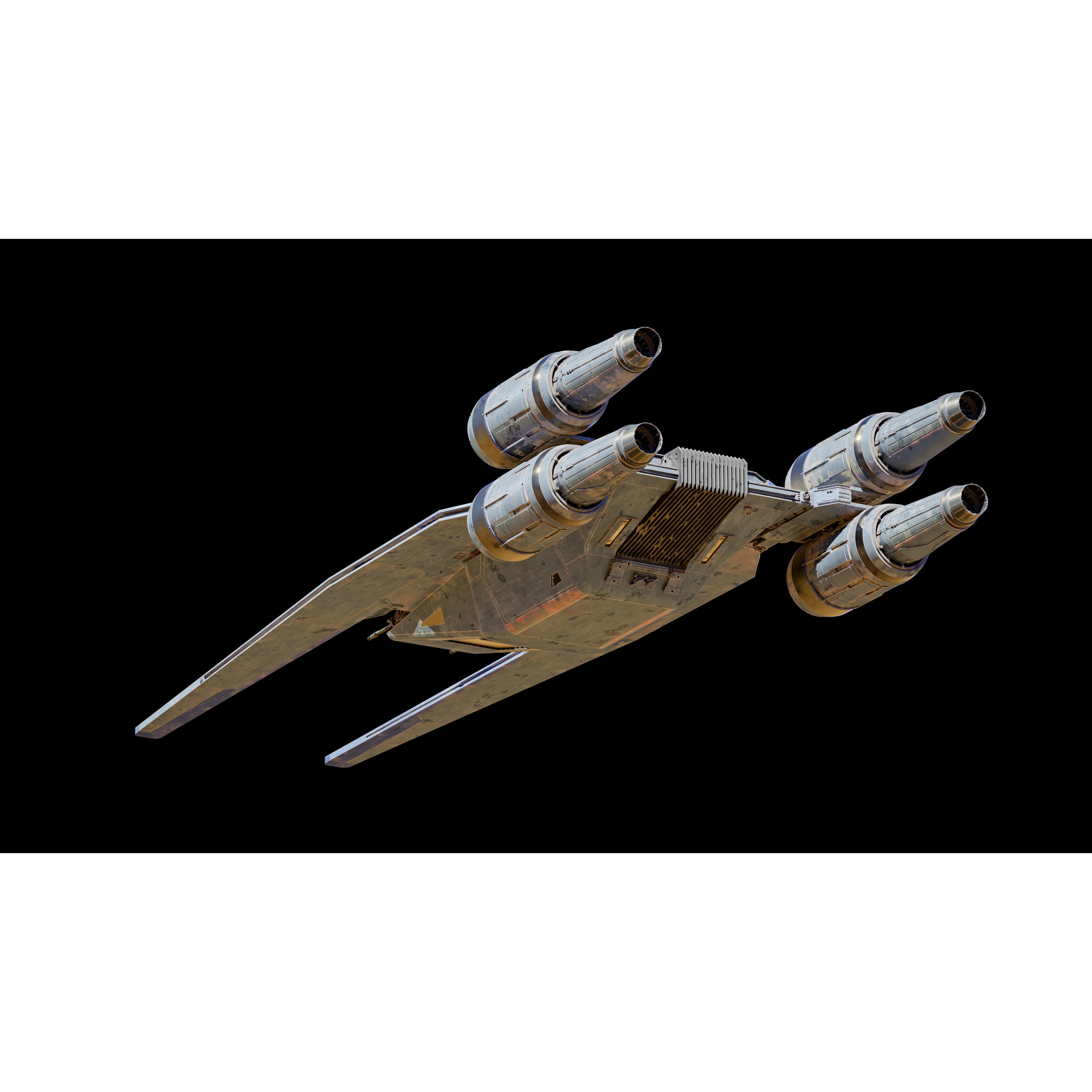 UT-60D U-Wing - Low-Poly Game-Ready 3D Model - View 5