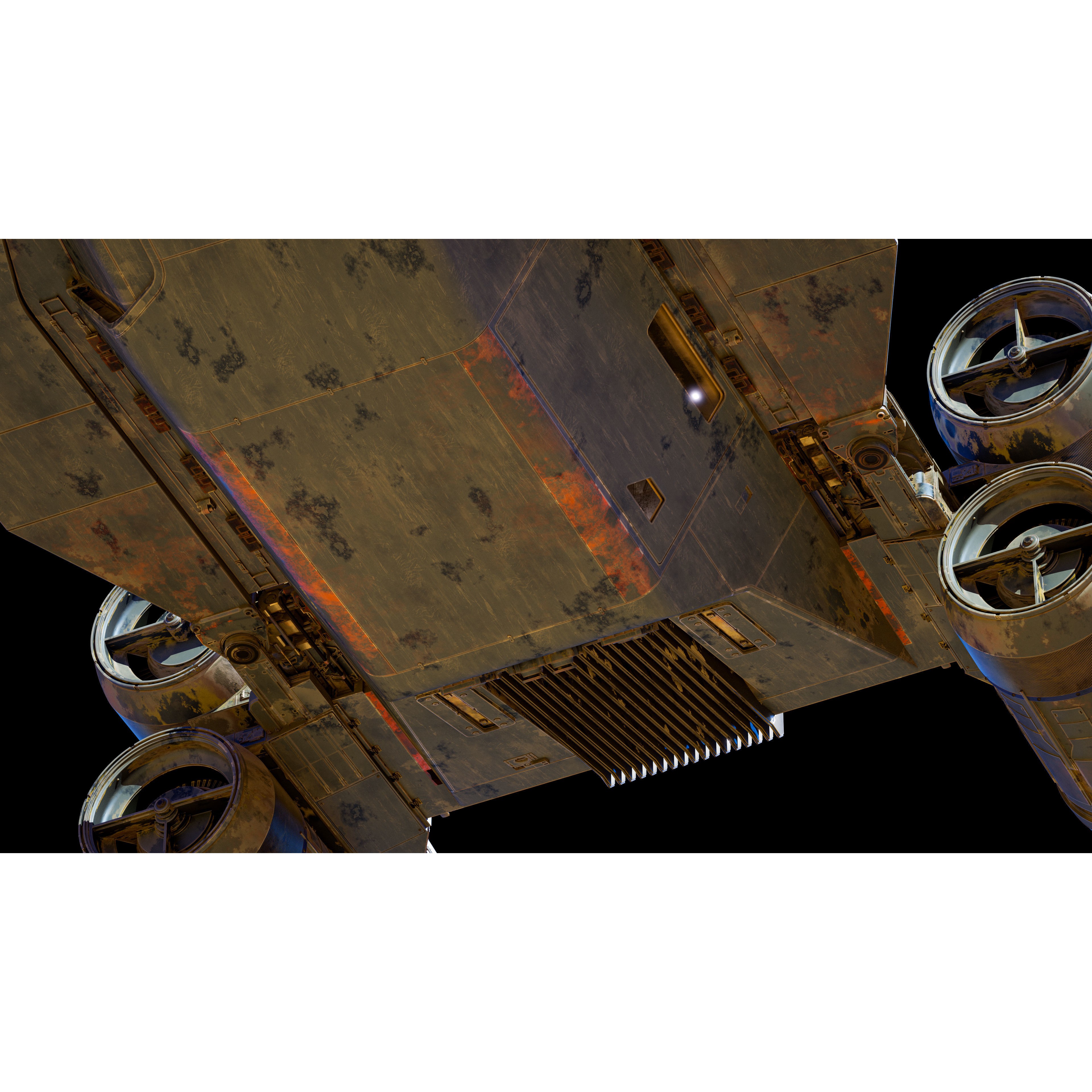 UT-60D U-Wing - Low-Poly Game-Ready 3D Model - View 9