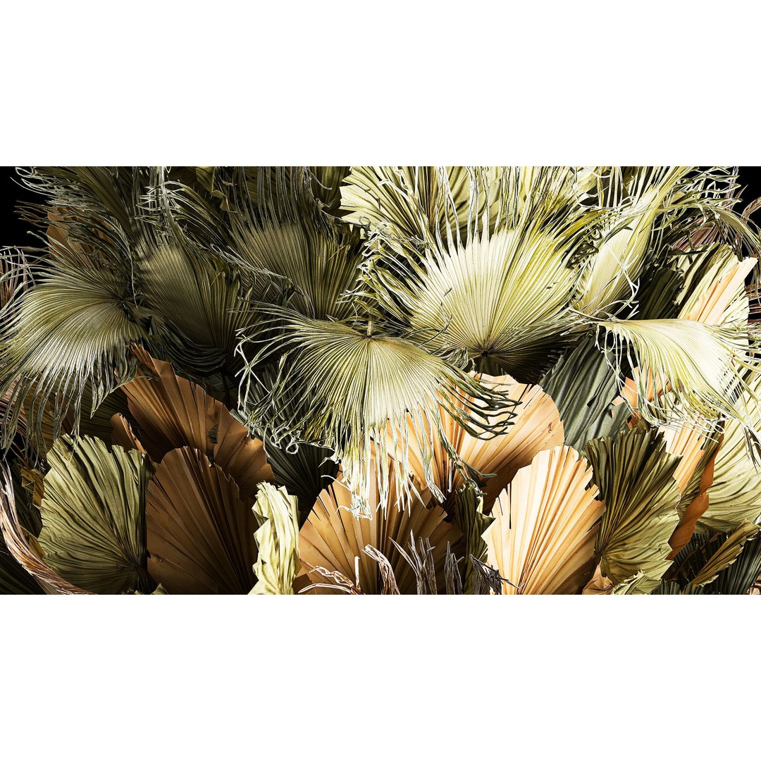 Dried Palm Leaf Christmas Tree 3D Model – Eco-Friendly Decorative Asset - View 9