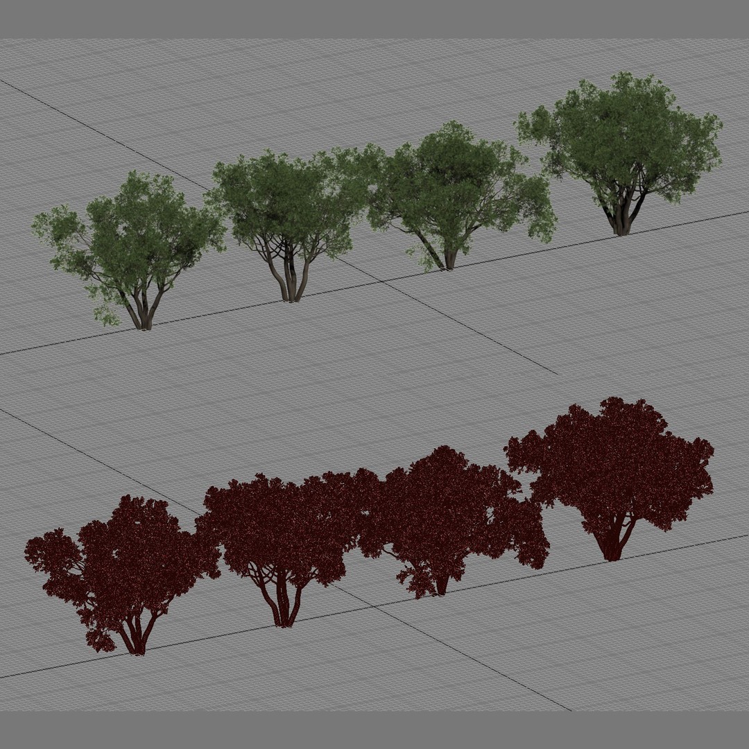 Shrubs Collection 3D Model – High Poly Plant Asset, OBJ/FBX - View 7