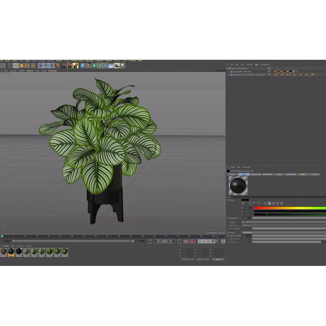 Plant 1304 3D Model – High-Quality PBR Asset for Archviz & Design