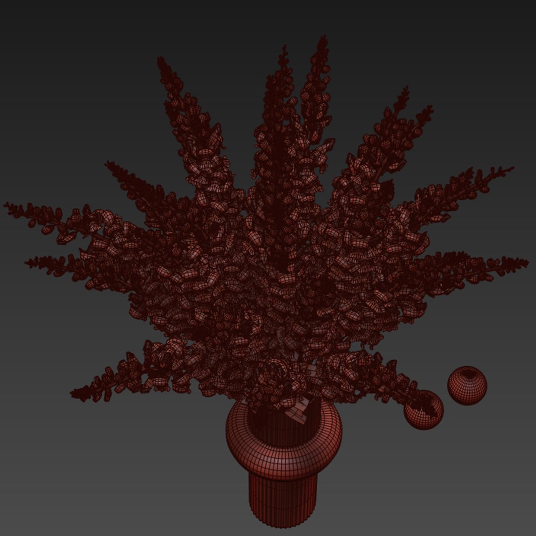 Colorful Flower In Vase 3D Model – High Poly Decorative Asset, FBX, OBJ