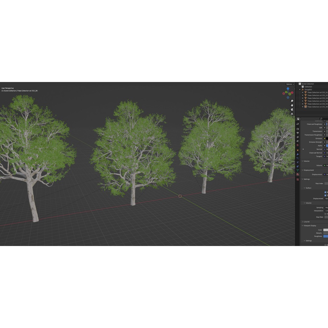 Trees 3D Model – Nature Collection, PBR Textures, FBX, OBJ