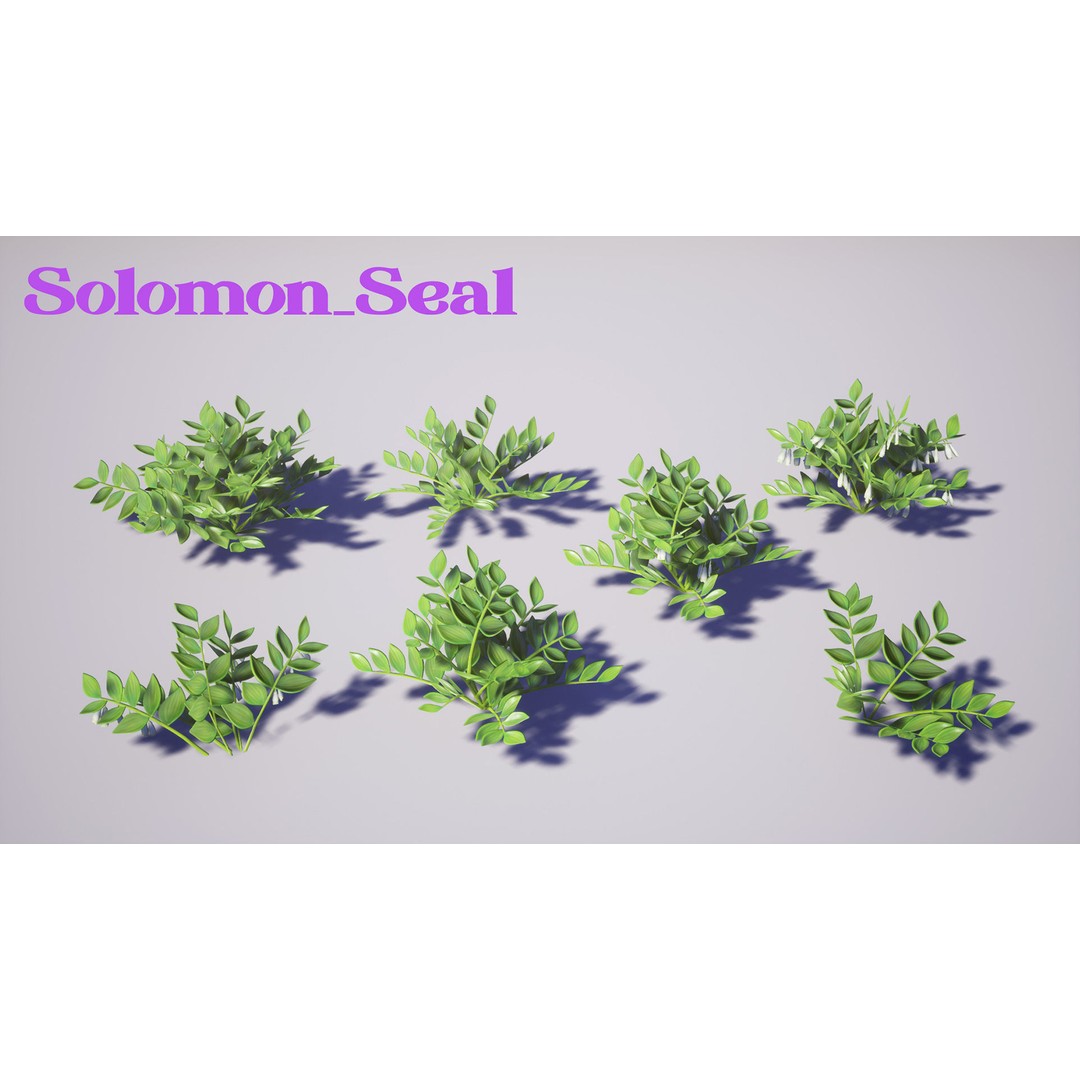 Garden Foliage 3D Model – Low Poly Game Ready Plants, FBX - View 12