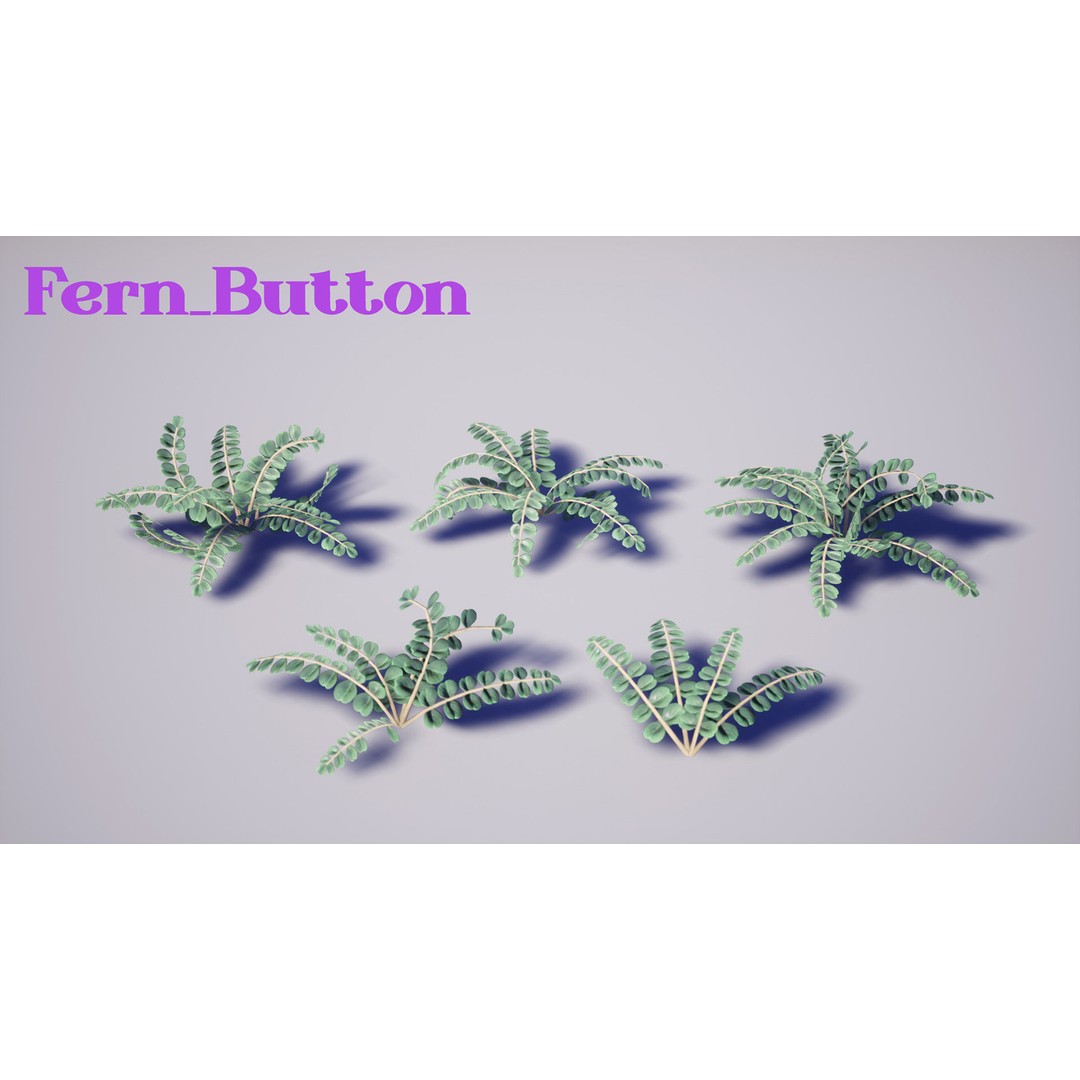 Garden Foliage 3D Model – Low Poly Game Ready Plants, FBX - View 14