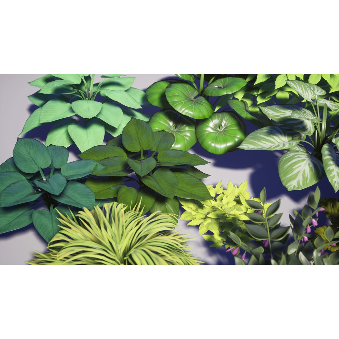 Garden Foliage 3D Model – Low Poly Game Ready Plants, FBX - View 17