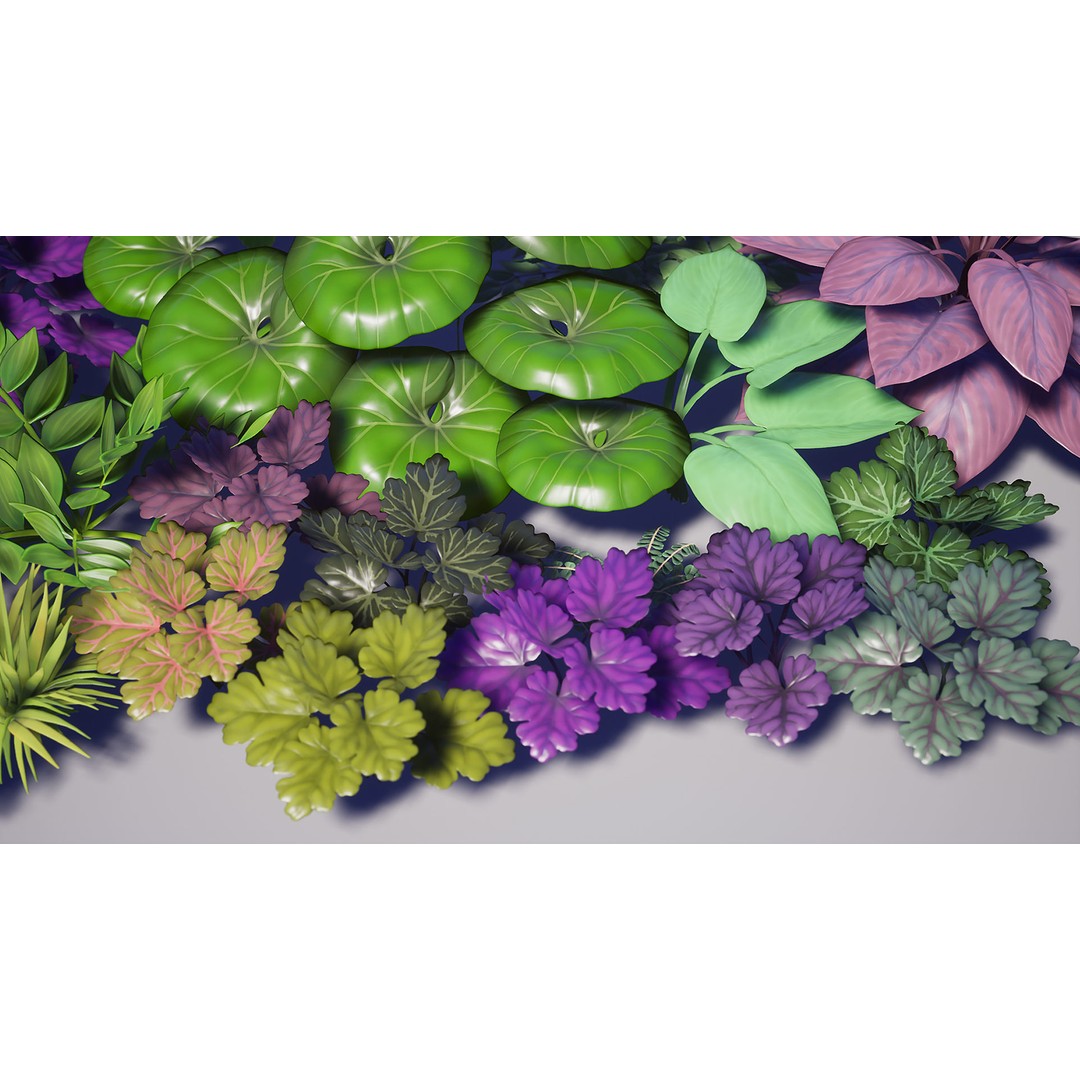 Garden Foliage 3D Model – Low Poly Game Ready Plants, FBX - View 18