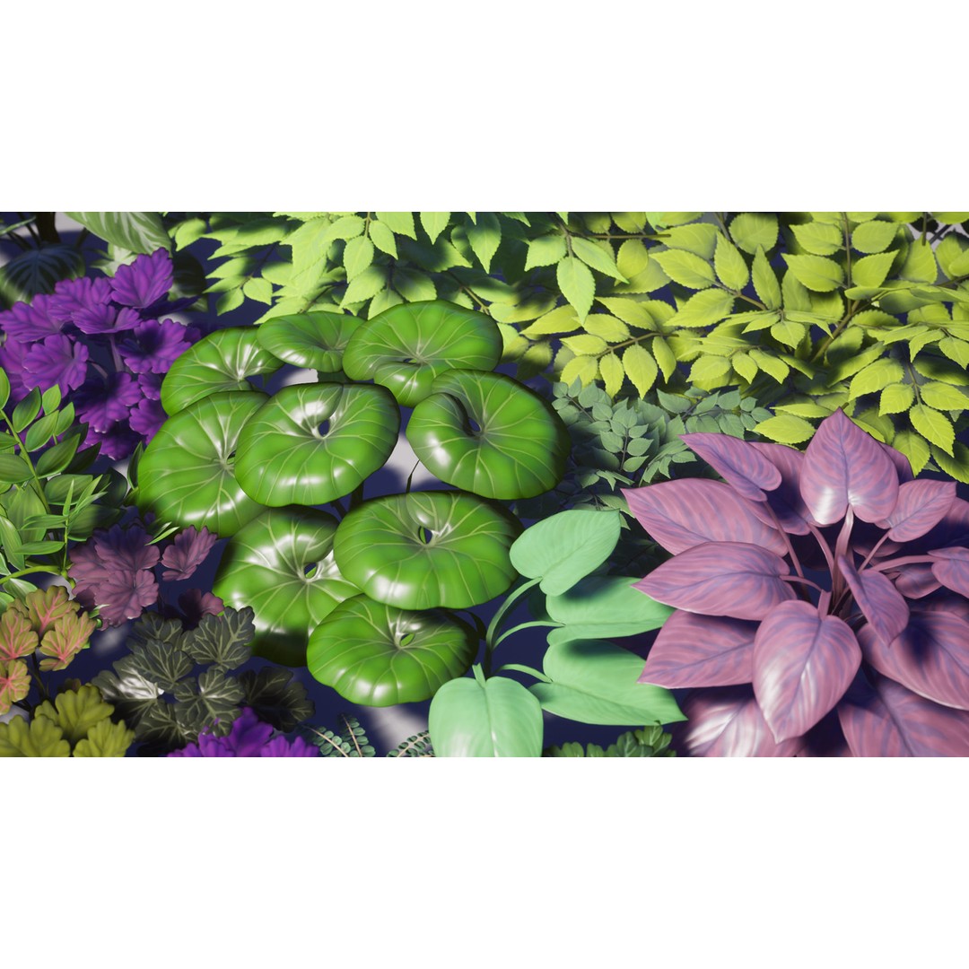 Garden Foliage 3D Model – Low Poly Game Ready Plants, FBX - View 21