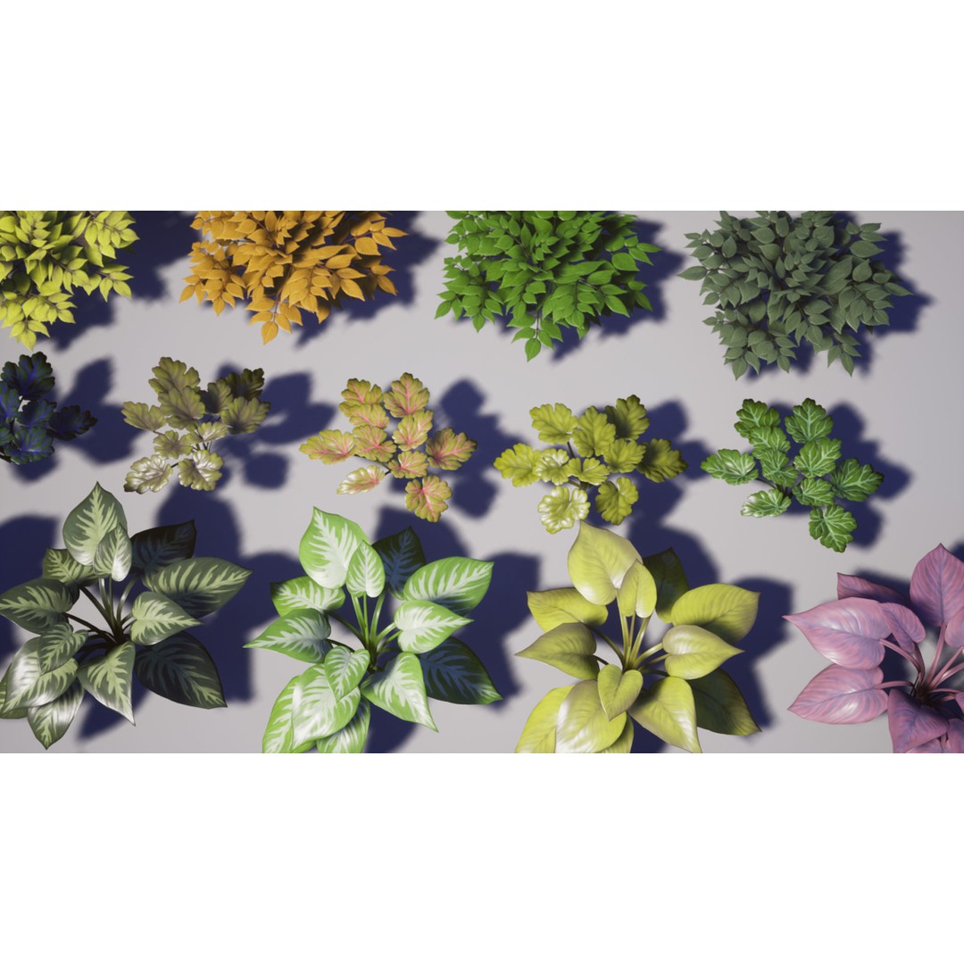 Garden Foliage 3D Model – Low Poly Game Ready Plants, FBX - View 24