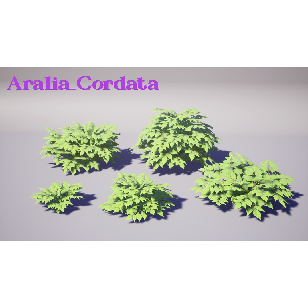 Garden Foliage 3D Model – Low Poly Game Ready Plants, FBX - View 7