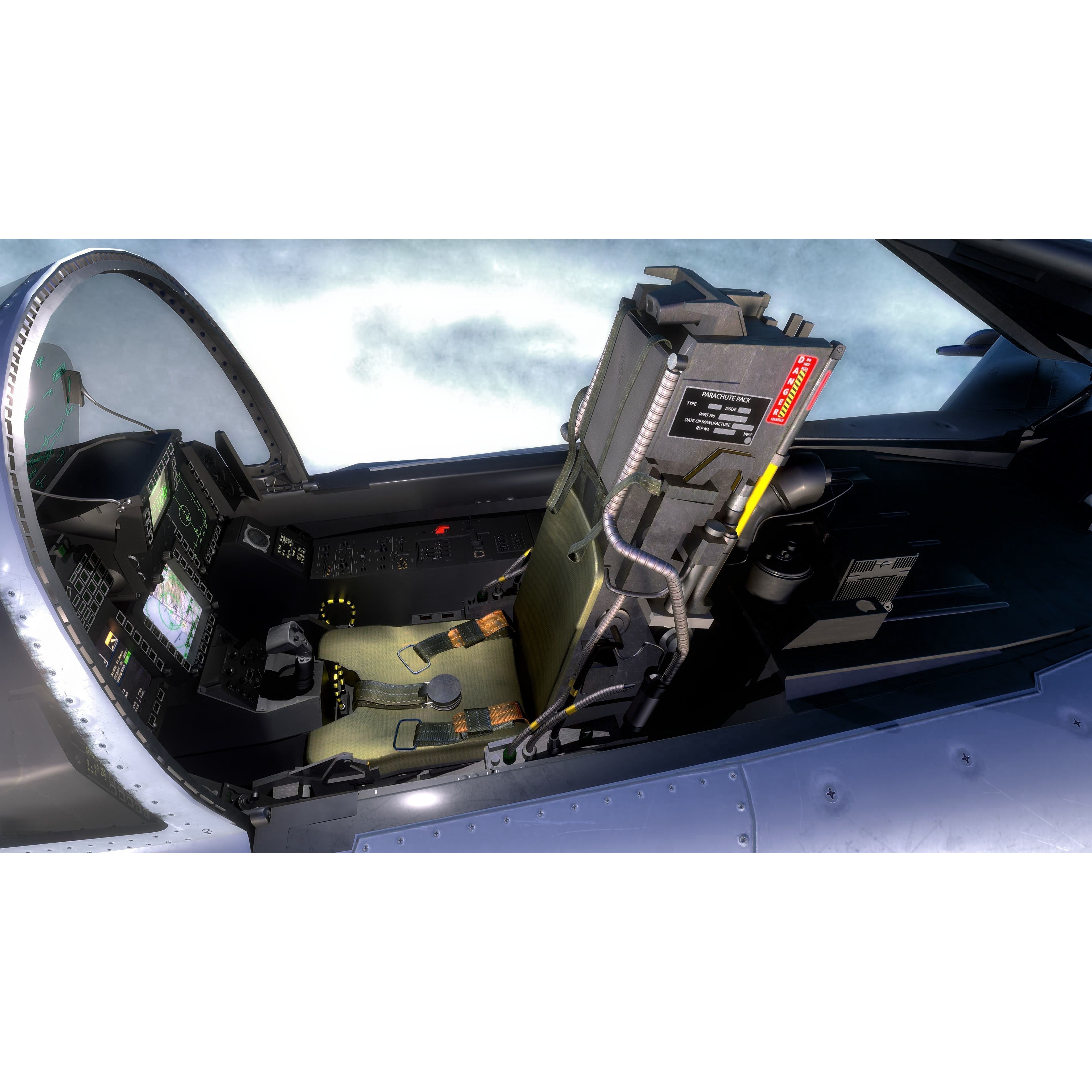 Qatar EuroFighter Typhoon - Low-Poly Game-Ready 3D Model - View 17