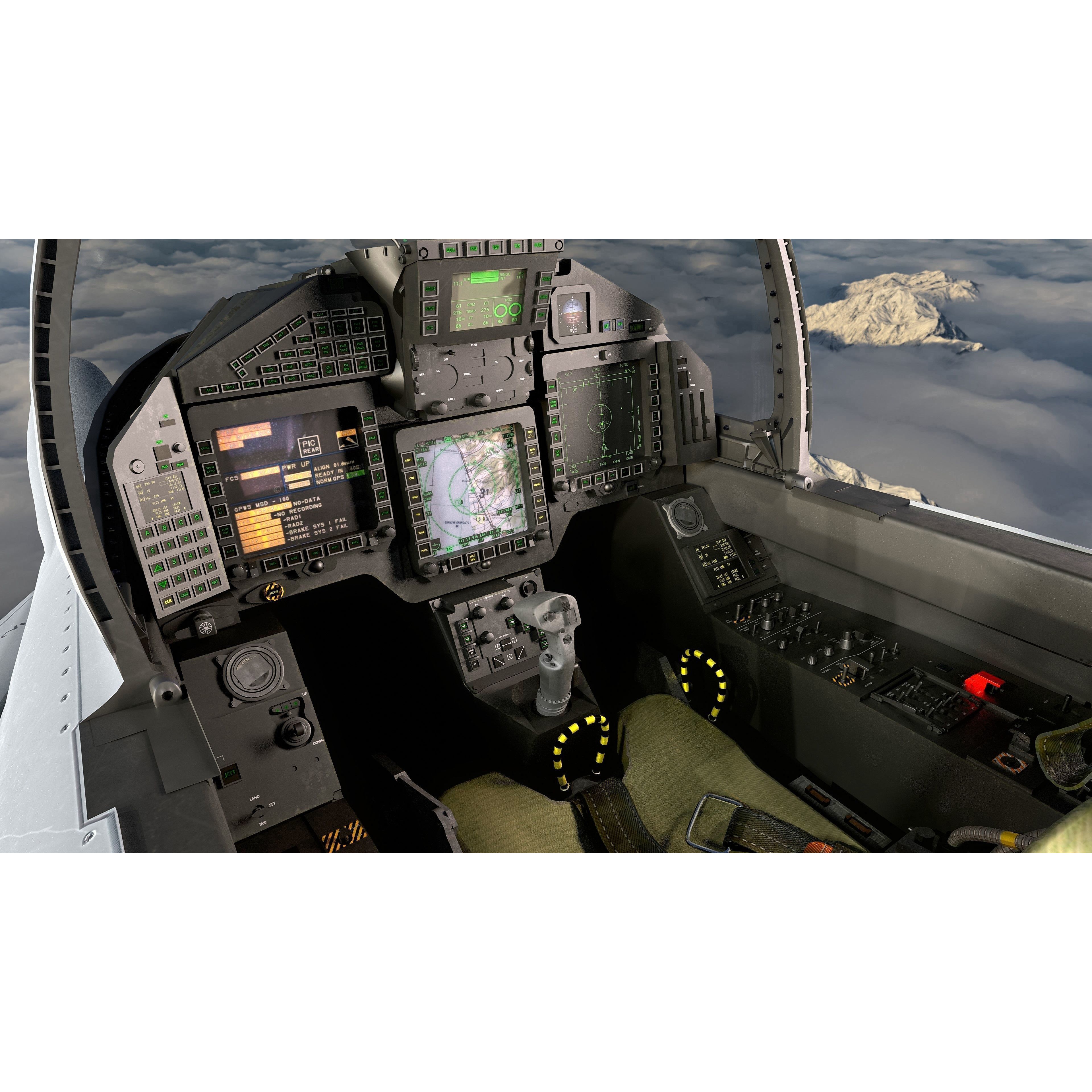 Qatar EuroFighter Typhoon - Low-Poly Game-Ready 3D Model - View 19