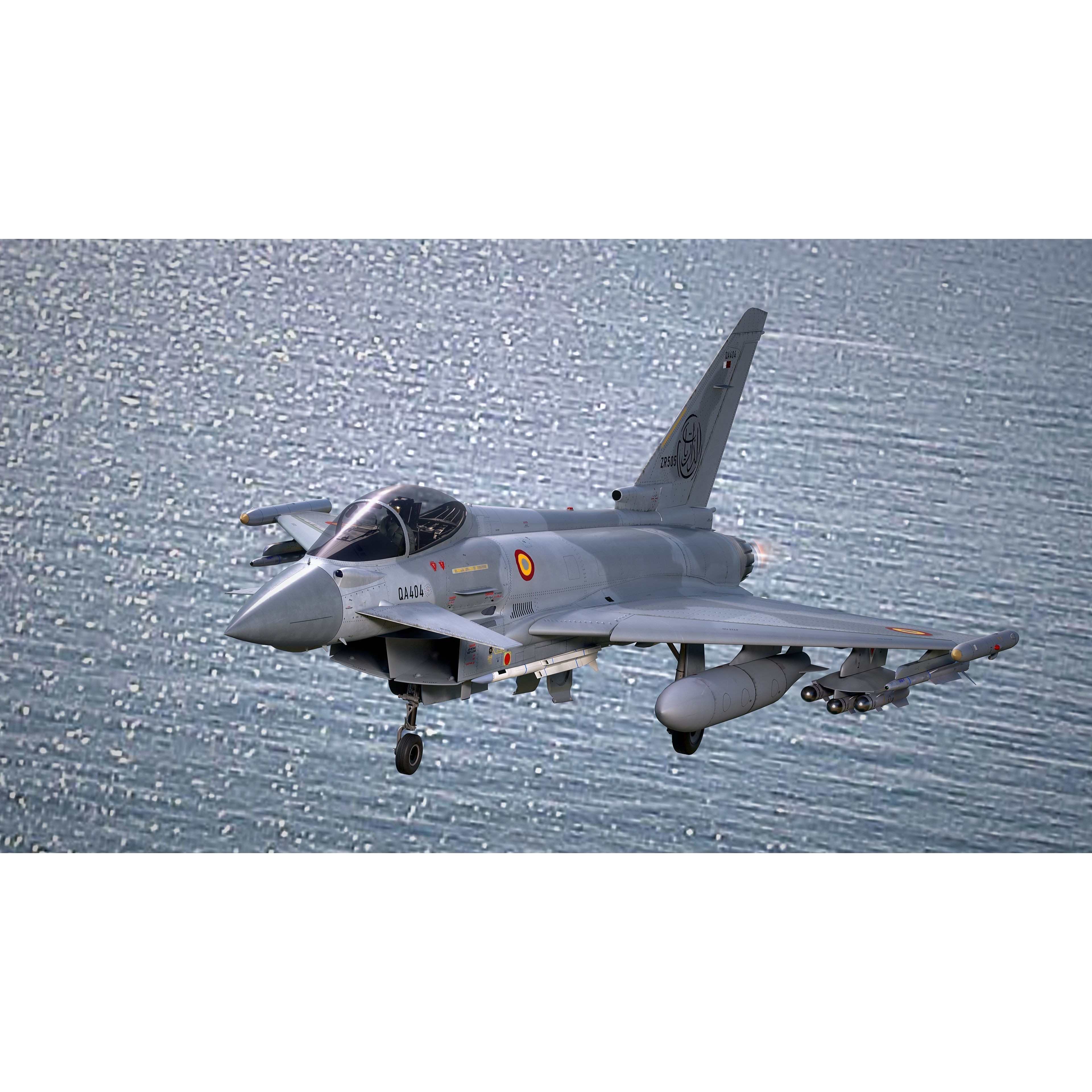 Qatar EuroFighter Typhoon - Low-Poly Game-Ready 3D Model - View 3