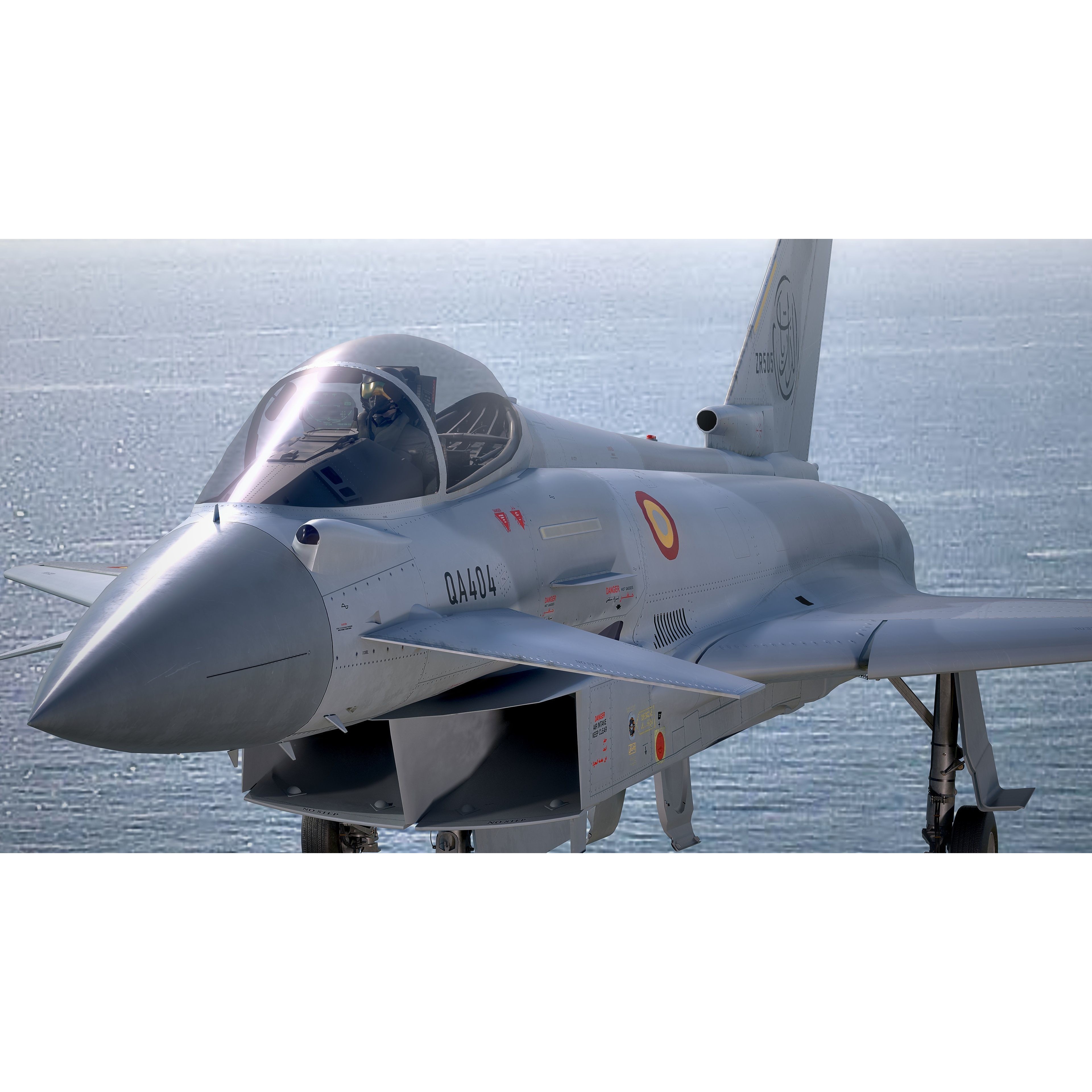 Qatar EuroFighter Typhoon - Low-Poly Game-Ready 3D Model - View 9