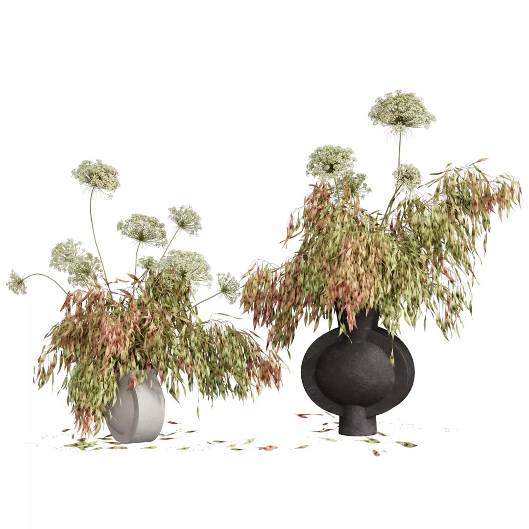 Flower In Vase 3D Model – High Poly Decorative Asset, FBX, OBJ - View 2