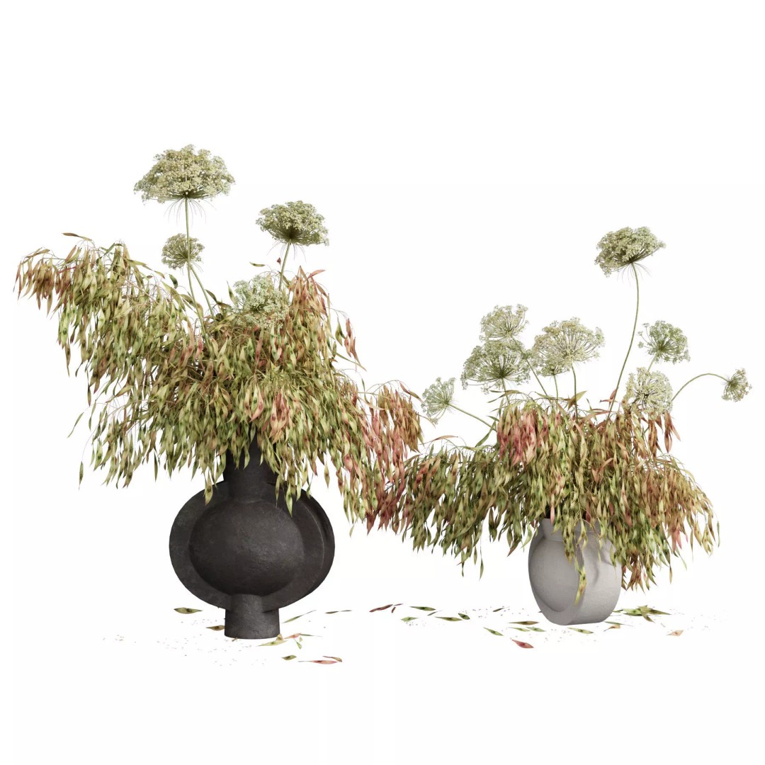 Flower In Vase 3D Model – High Poly Decorative Asset, FBX, OBJ - View 5