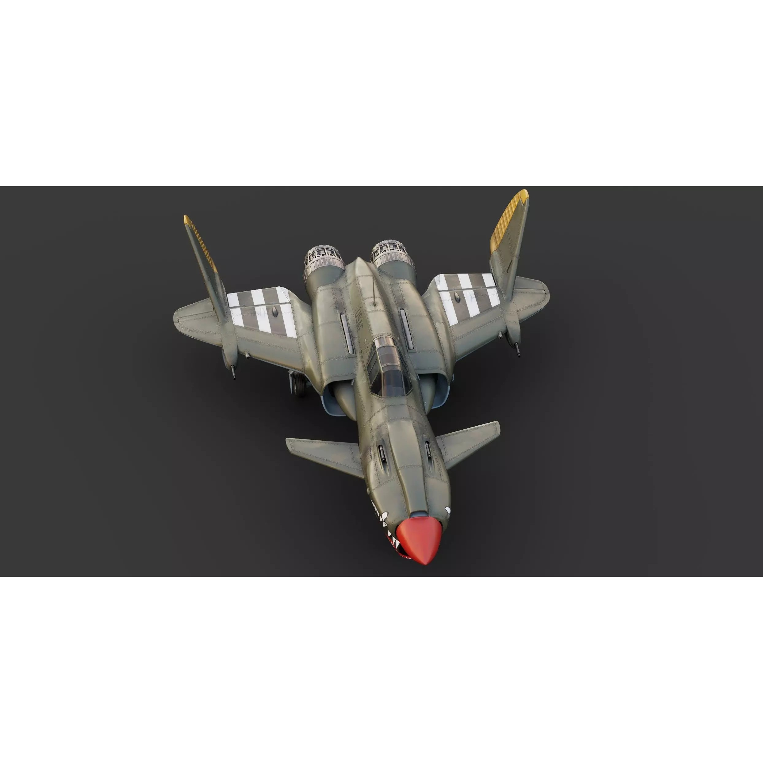 Viper P-40J Jet Fighter - Game-Ready 3D Model
