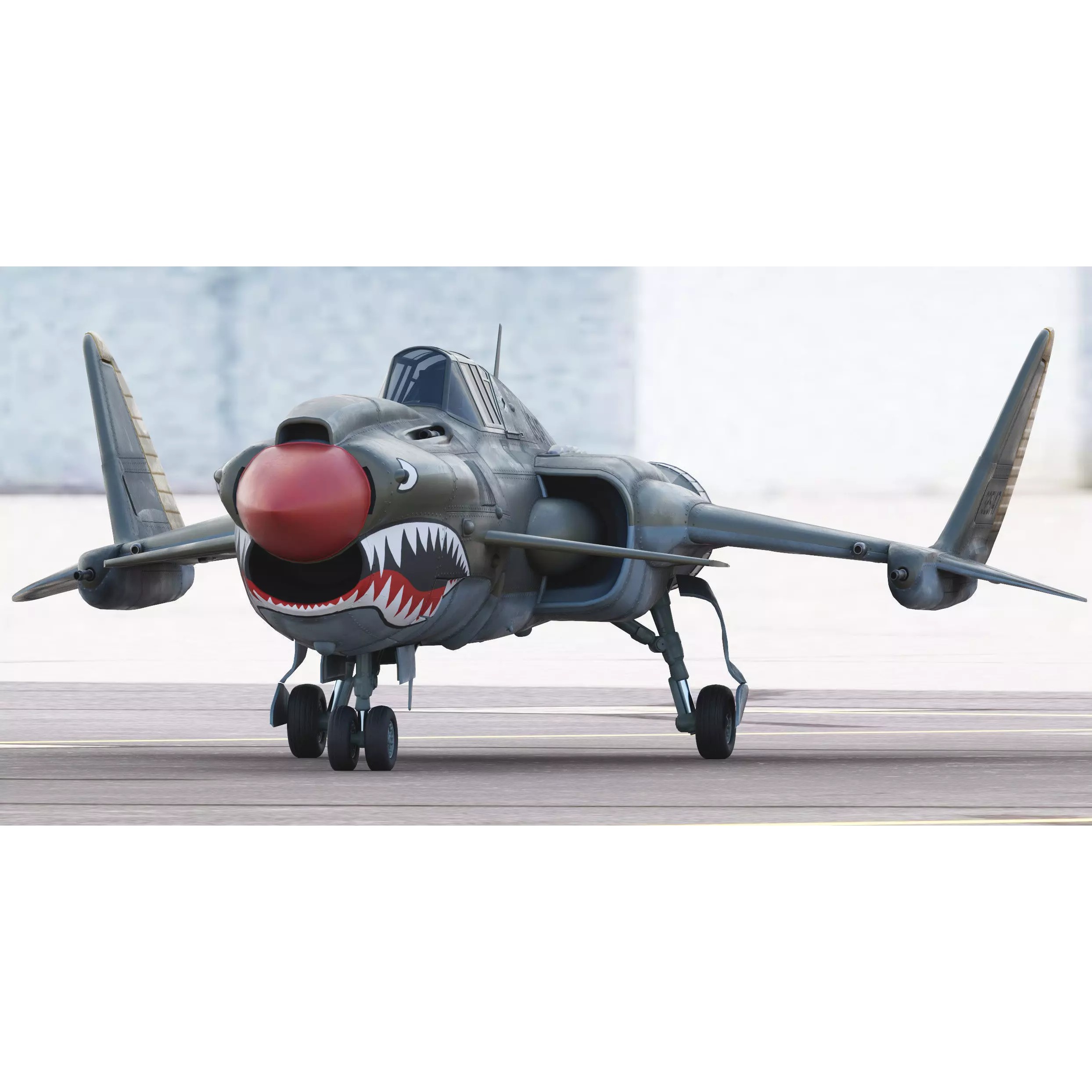 Viper P-40J Jet Fighter - Game-Ready 3D Model - View 2