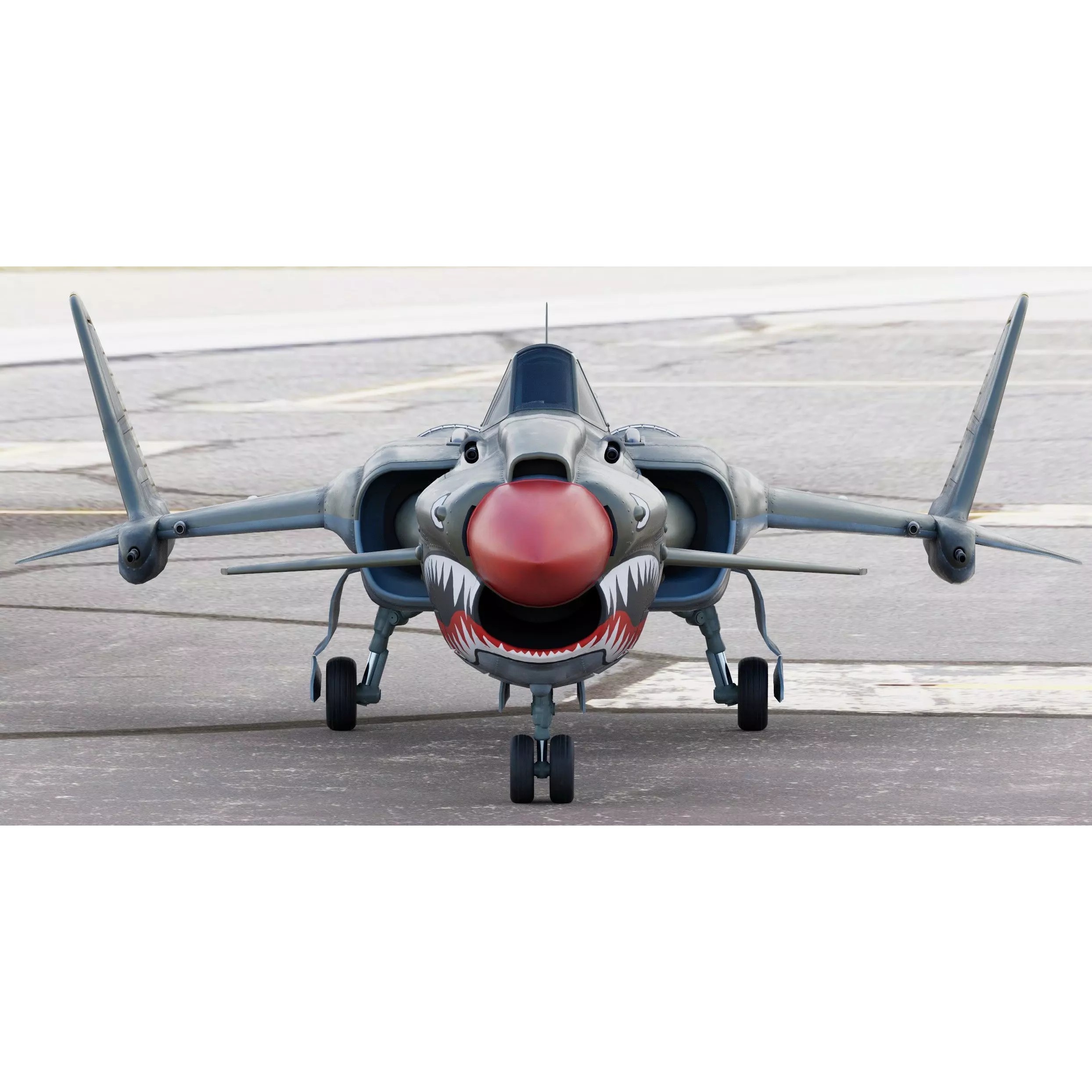 Viper P-40J Jet Fighter - Game-Ready 3D Model - View 6