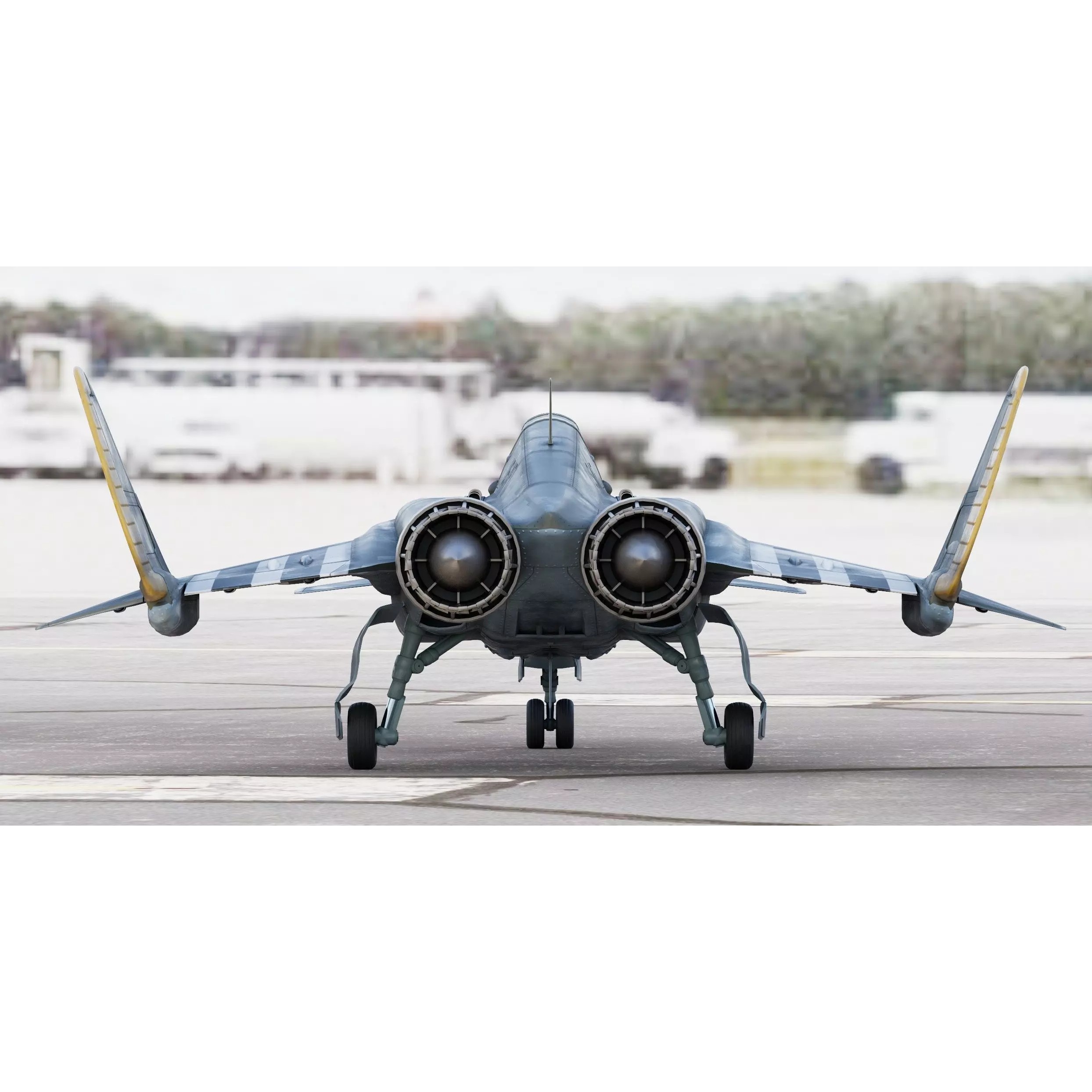 Viper P-40J Jet Fighter - Game-Ready 3D Model - View 7