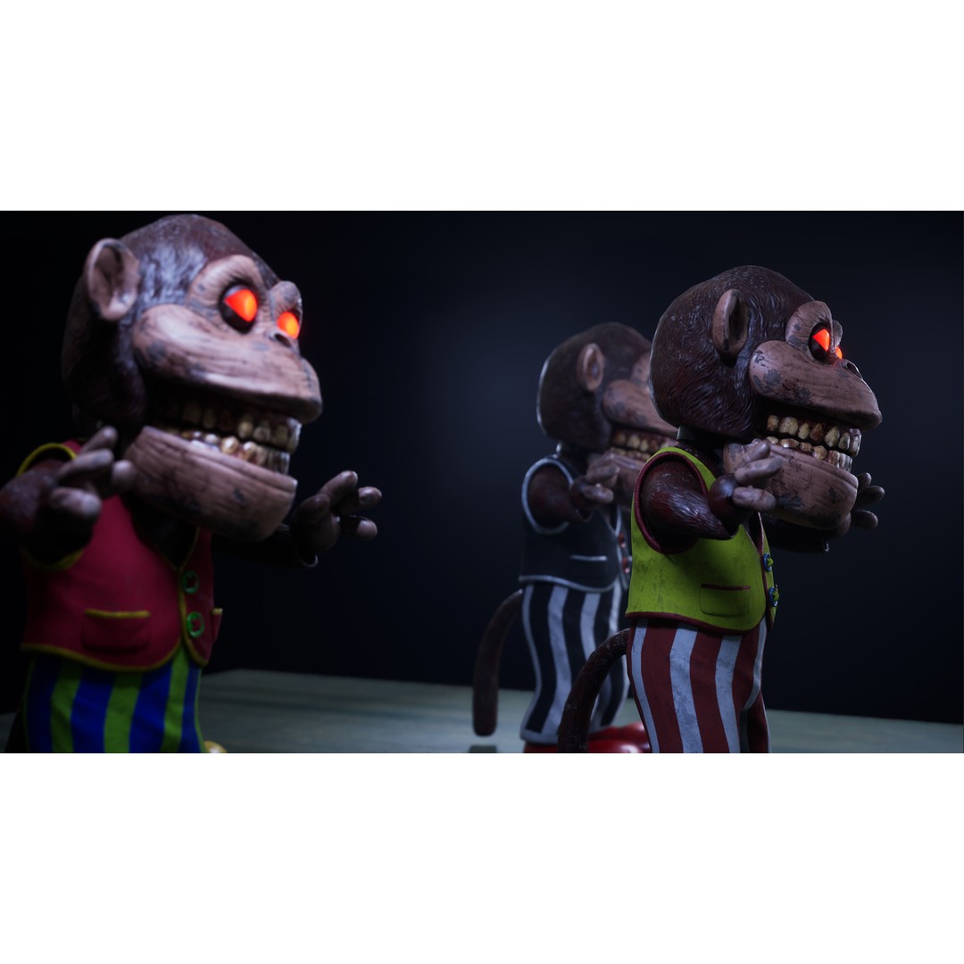 Spooky Monkeytronic 3D Model – Rigged Low-Poly Horror Character, FBX - View 7
