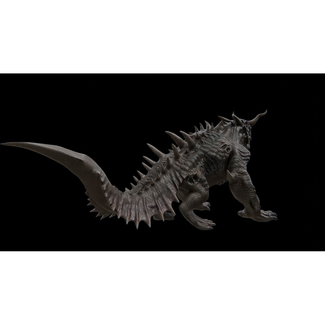 Dragon Alien Creature 3D Model – Low Poly Rigged Asset, FBX - View 10