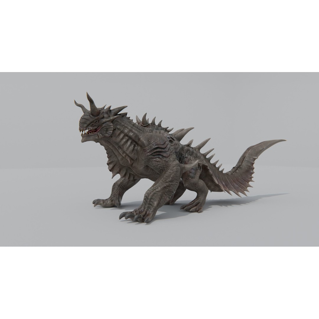 Dragon Alien Creature 3D Model – Low Poly Rigged Asset, FBX - View 17
