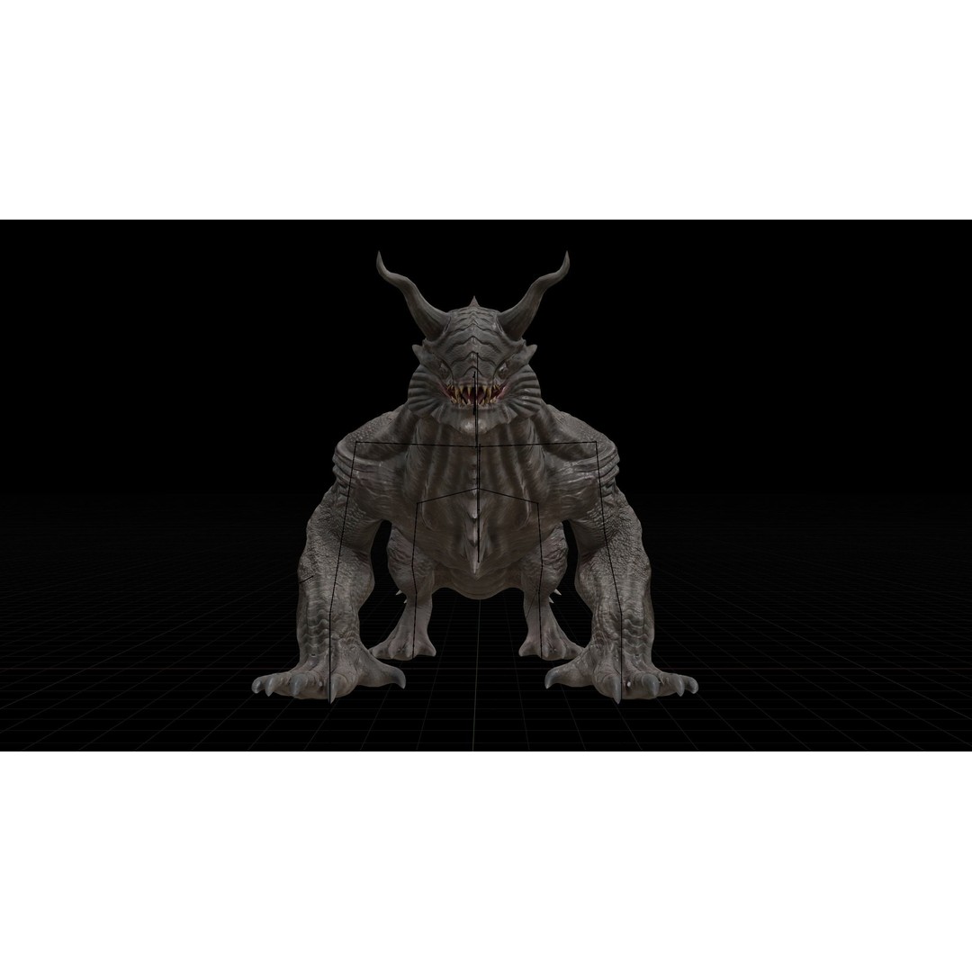 Dragon Alien Creature 3D Model – Low Poly Rigged Asset, FBX - View 18