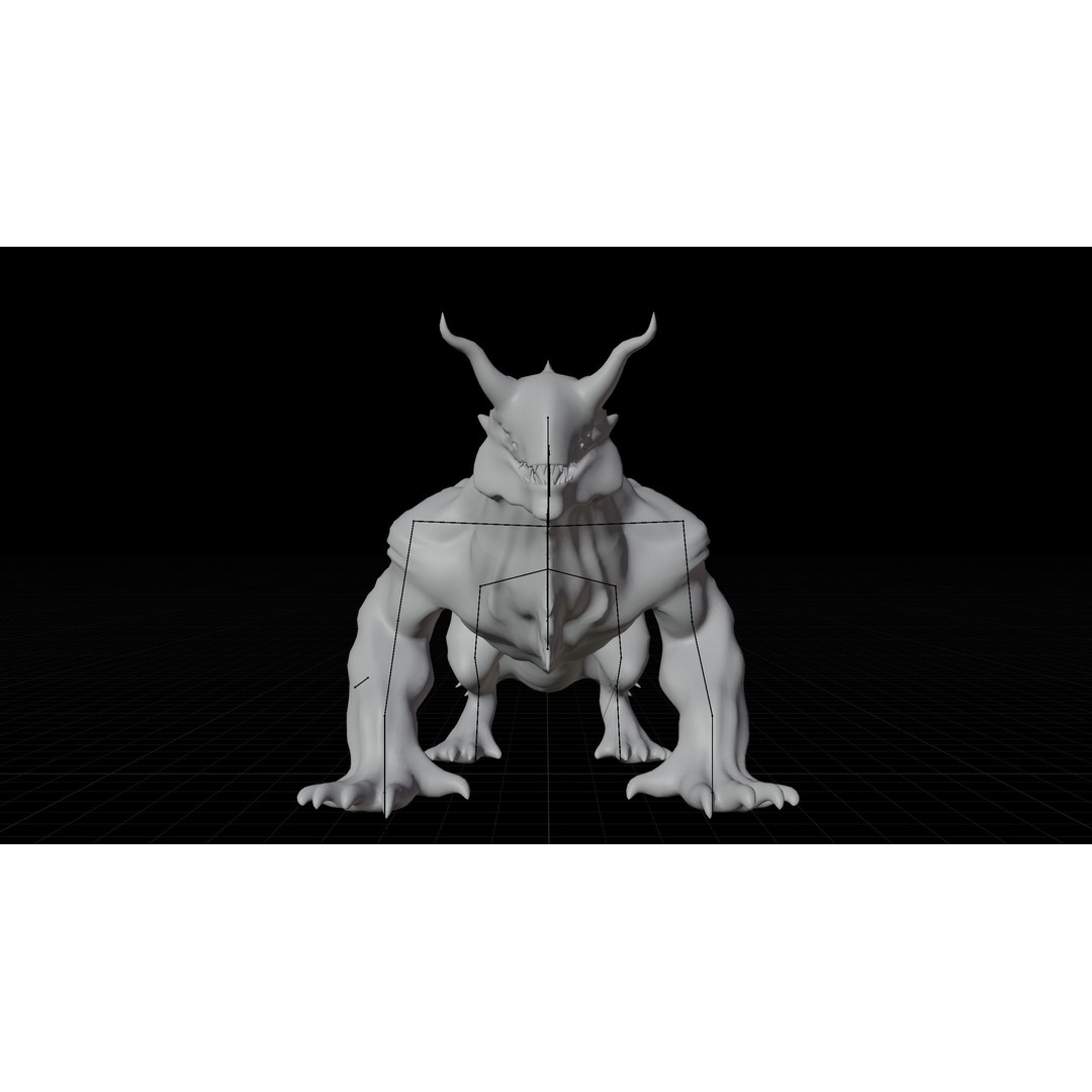 Dragon Alien Creature 3D Model – Low Poly Rigged Asset, FBX - View 19