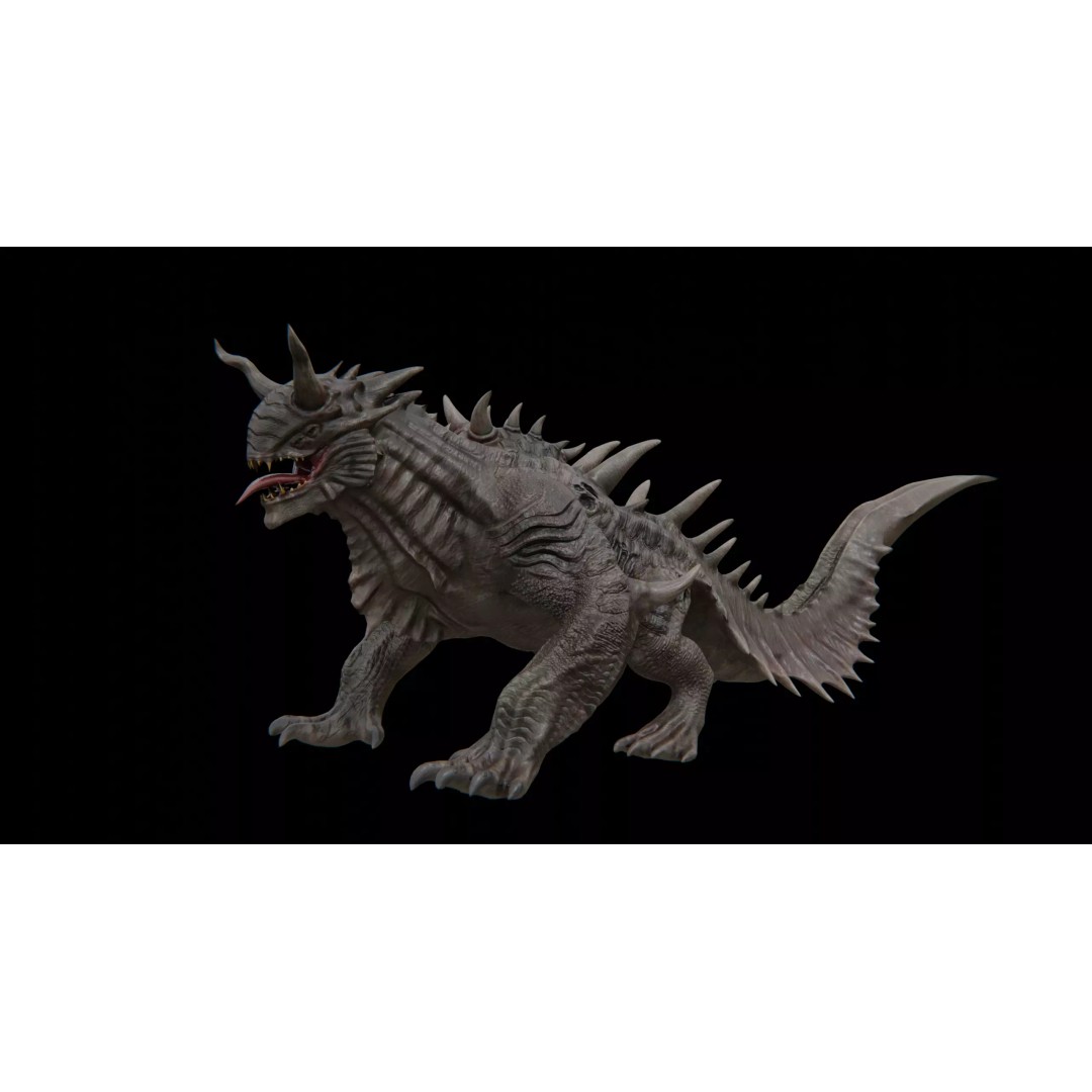 Dragon Alien Creature 3D Model – Low Poly Rigged Asset, FBX - View 2
