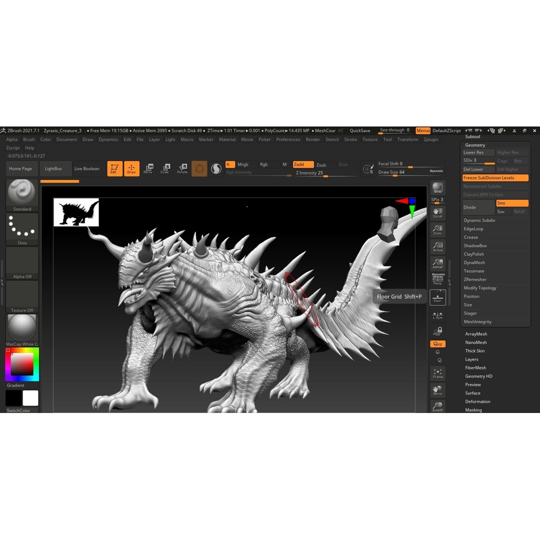 Dragon Alien Creature 3D Model – Low Poly Rigged Asset, FBX - View 23