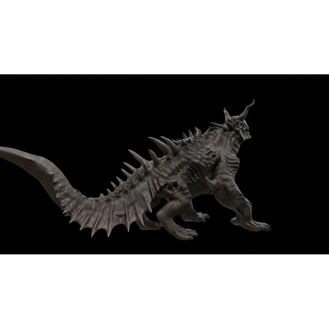 Dragon Alien Creature 3D Model – Low Poly Rigged Asset, FBX - View 26