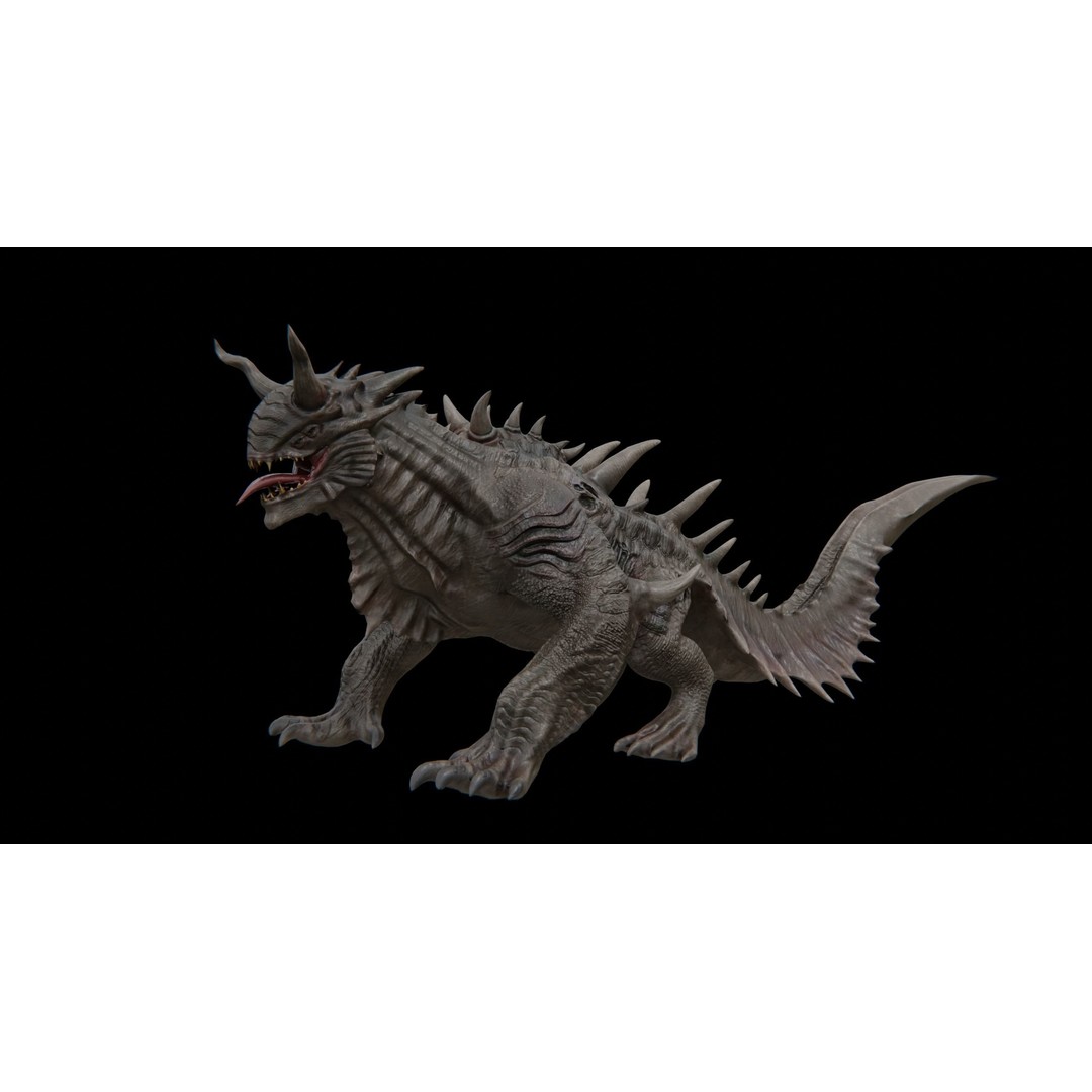 Dragon Alien Creature 3D Model – Low Poly Rigged Asset, FBX - View 27