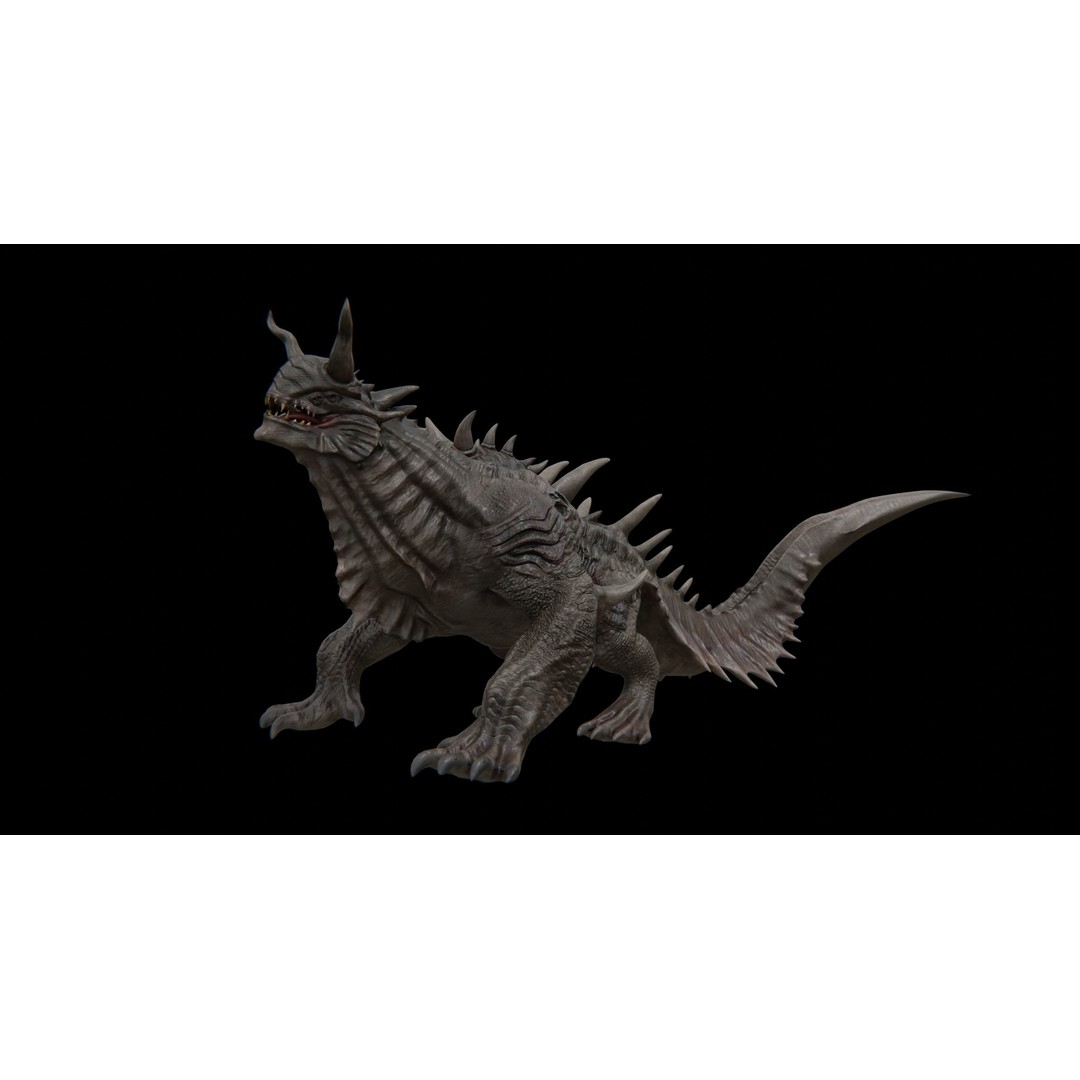 Dragon Alien Creature 3D Model – Low Poly Rigged Asset, FBX - View 29