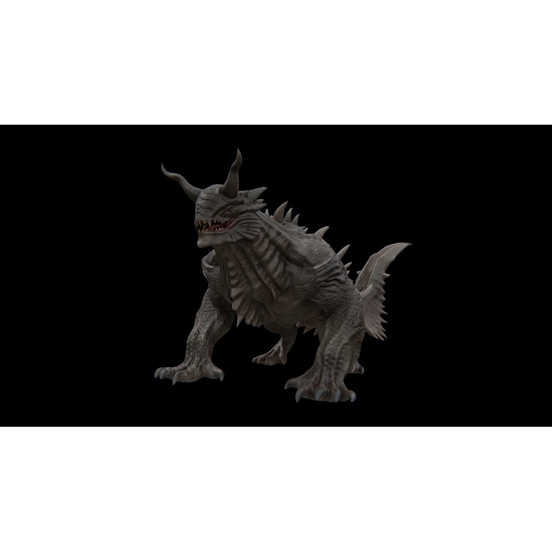 Dragon Alien Creature 3D Model – Low Poly Rigged Asset, FBX - View 30