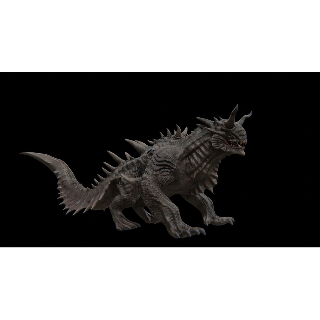 Dragon Alien Creature 3D Model – Low Poly Rigged Asset, FBX - View 31