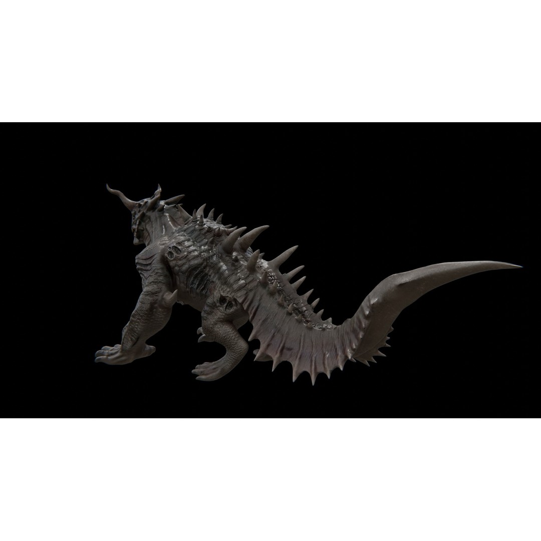 Dragon Alien Creature 3D Model – Low Poly Rigged Asset, FBX - View 36