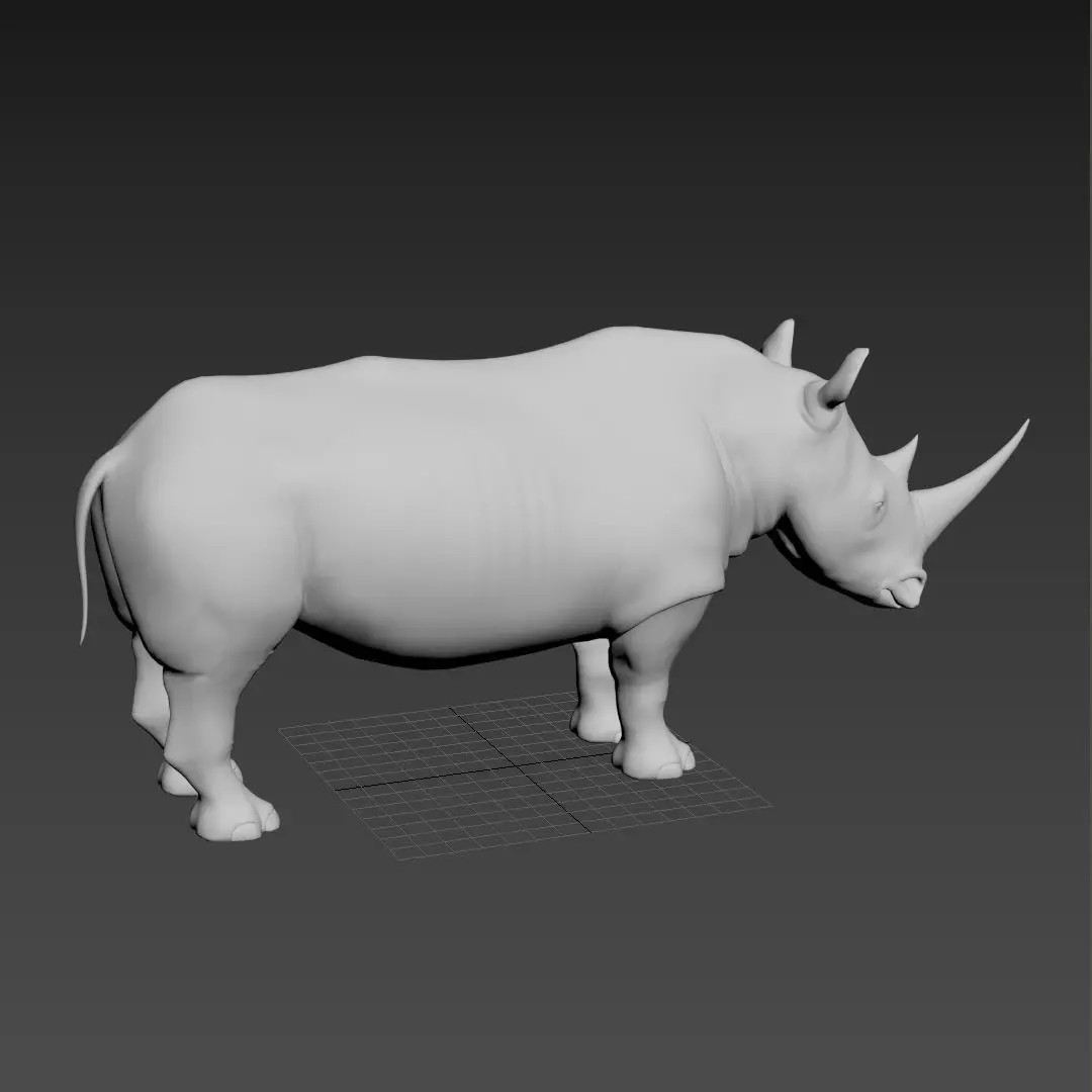 Pro Elephant, Rhino & Hippo 3D Model – High-Detail Animated Assets, FBX - View 34