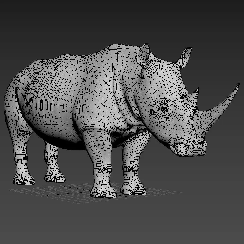 Pro Elephant, Rhino & Hippo 3D Model – High-Detail Animated Assets, FBX - View 35