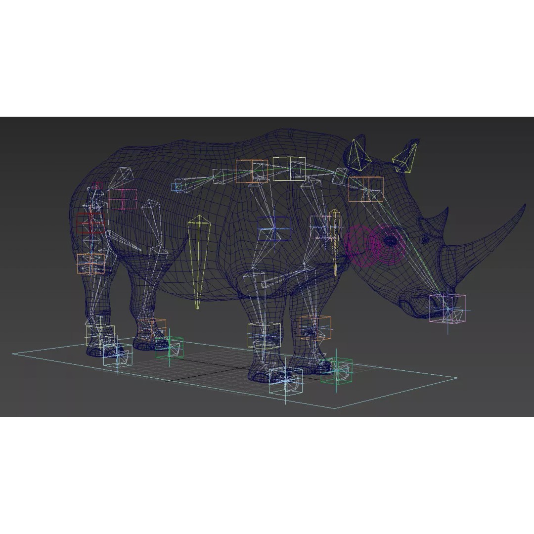 Pro Elephant, Rhino & Hippo 3D Model – High-Detail Animated Assets, FBX - View 36