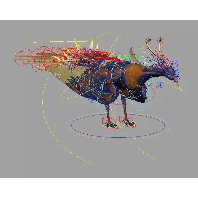 Phoenix 3D Model – Detailed Rigged Bird Asset, FBX, OBJ - View 7